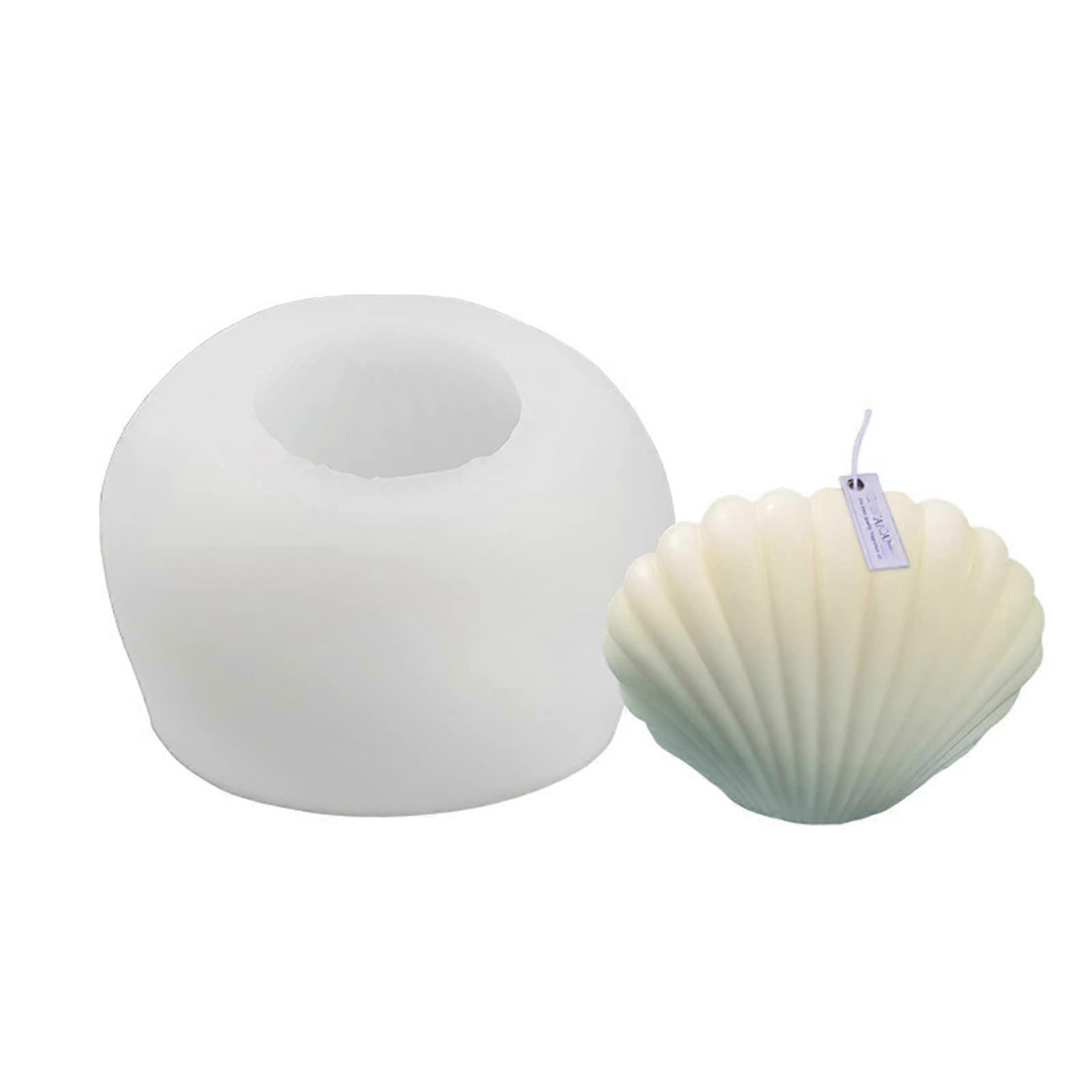 3D Shell Silicone Mould For Candles Scallop Shell Cake Decorating Shell Candle Mould Model B Scented Candle Making