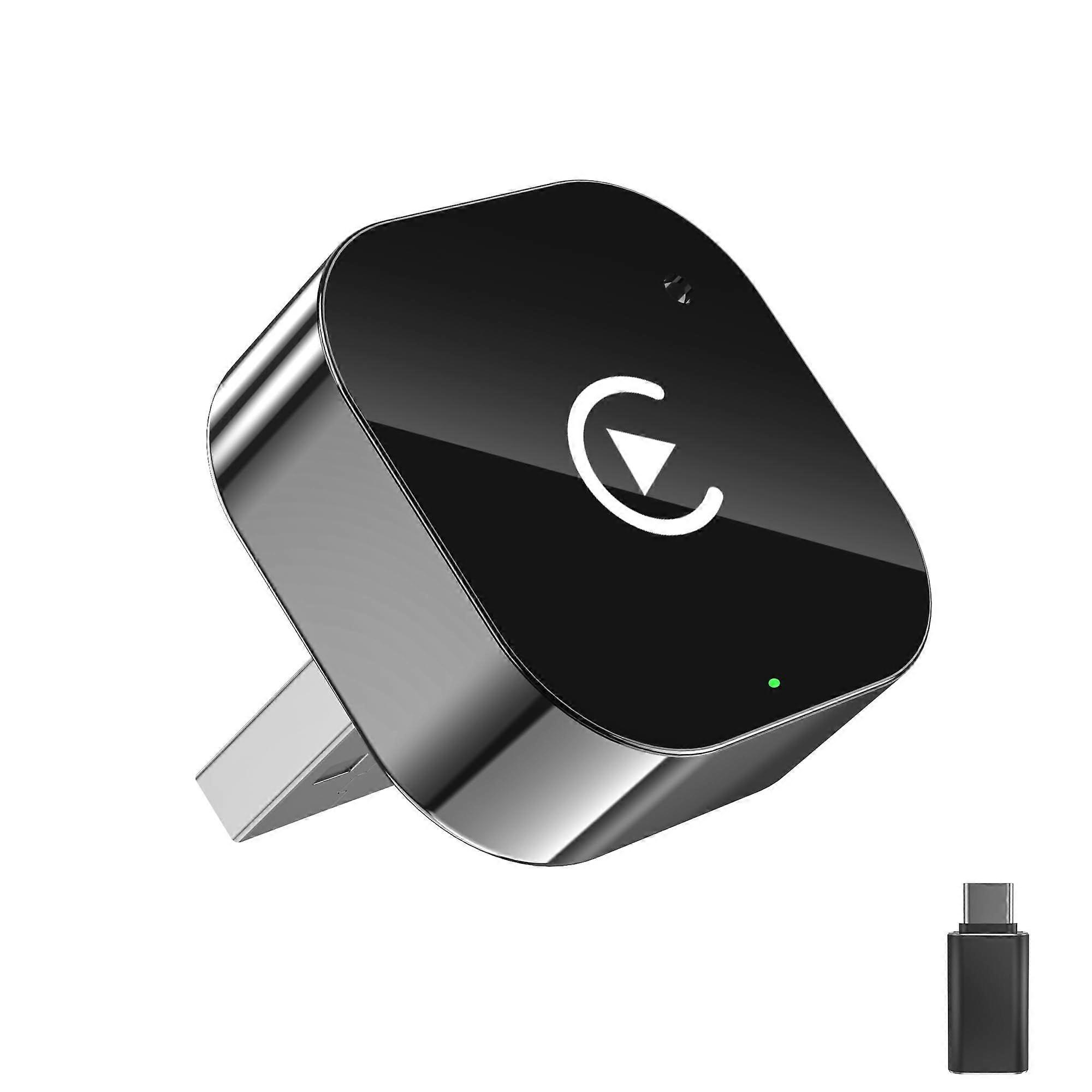 Wireless Carplay Adapter & Android Auto Wired CarPlay to Wireless,2-in-1 Mini USB Design with Fast Stable Connection Car Play for Apple iOS 10+, Andro