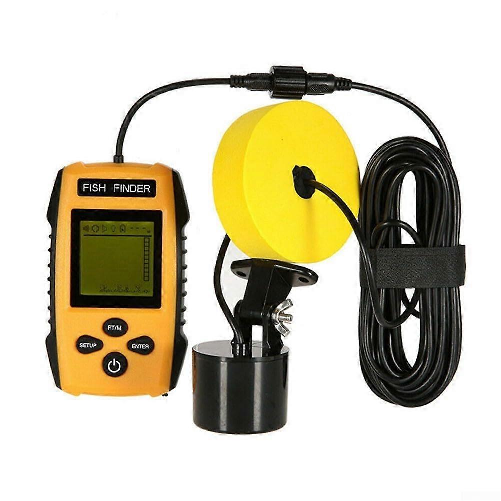 Portable Fish Finder with 100M Range, 45° Sonar Sensor and Alarm for Freshwater Fishing Detection