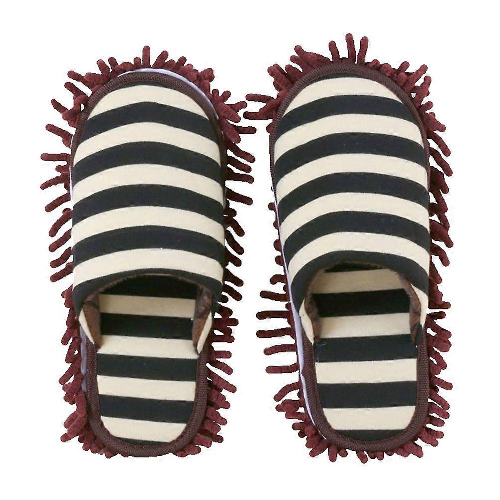 1 par Chenille rengjøring tøfler deksel lat person gulvsko mopp kreative tøfler form gulvmopp multifunksjonell gulvrengjøring skodeksler for ho