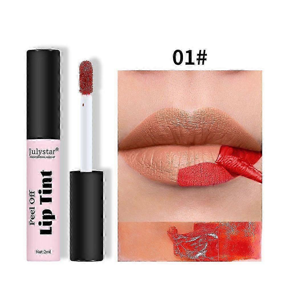 6 färger läppfärg peel off läppfärg färg tatueringsfärg vattentät långvarig