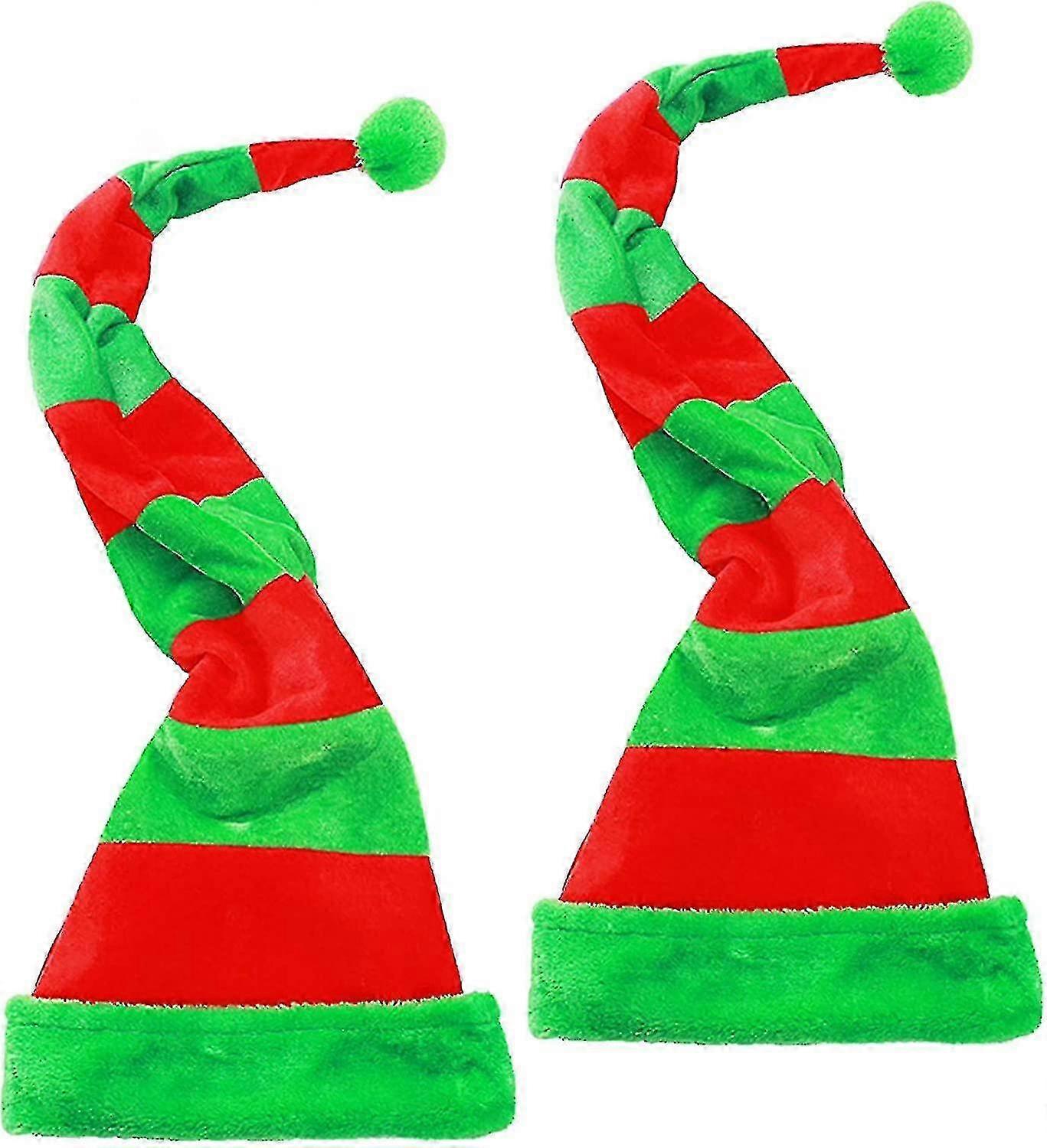 Christmas Party Hat with Elf Design and Striped Details