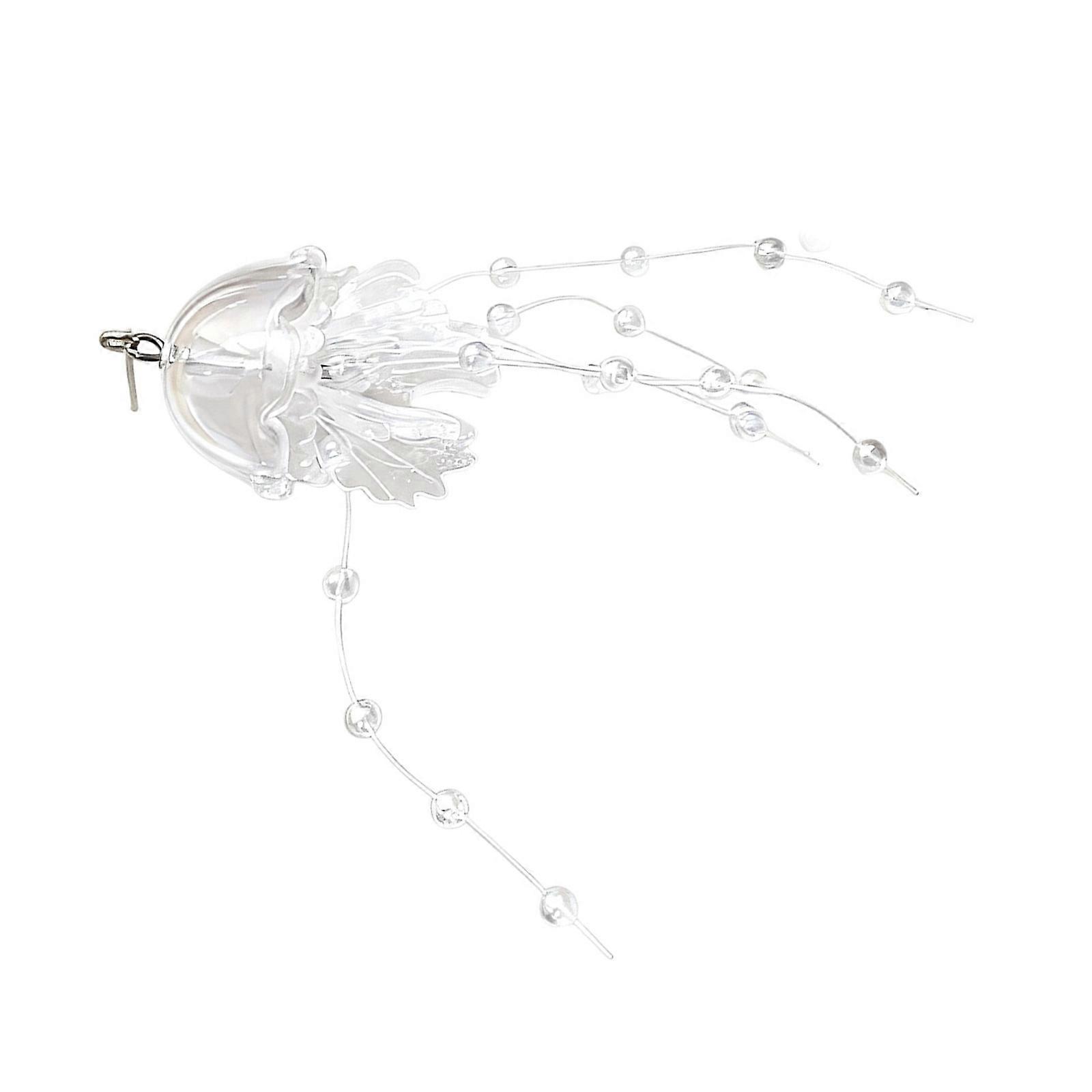 Underwater Themed Resin Ornaments Double Layer Jellyfish Charm For Creative Crafting  White