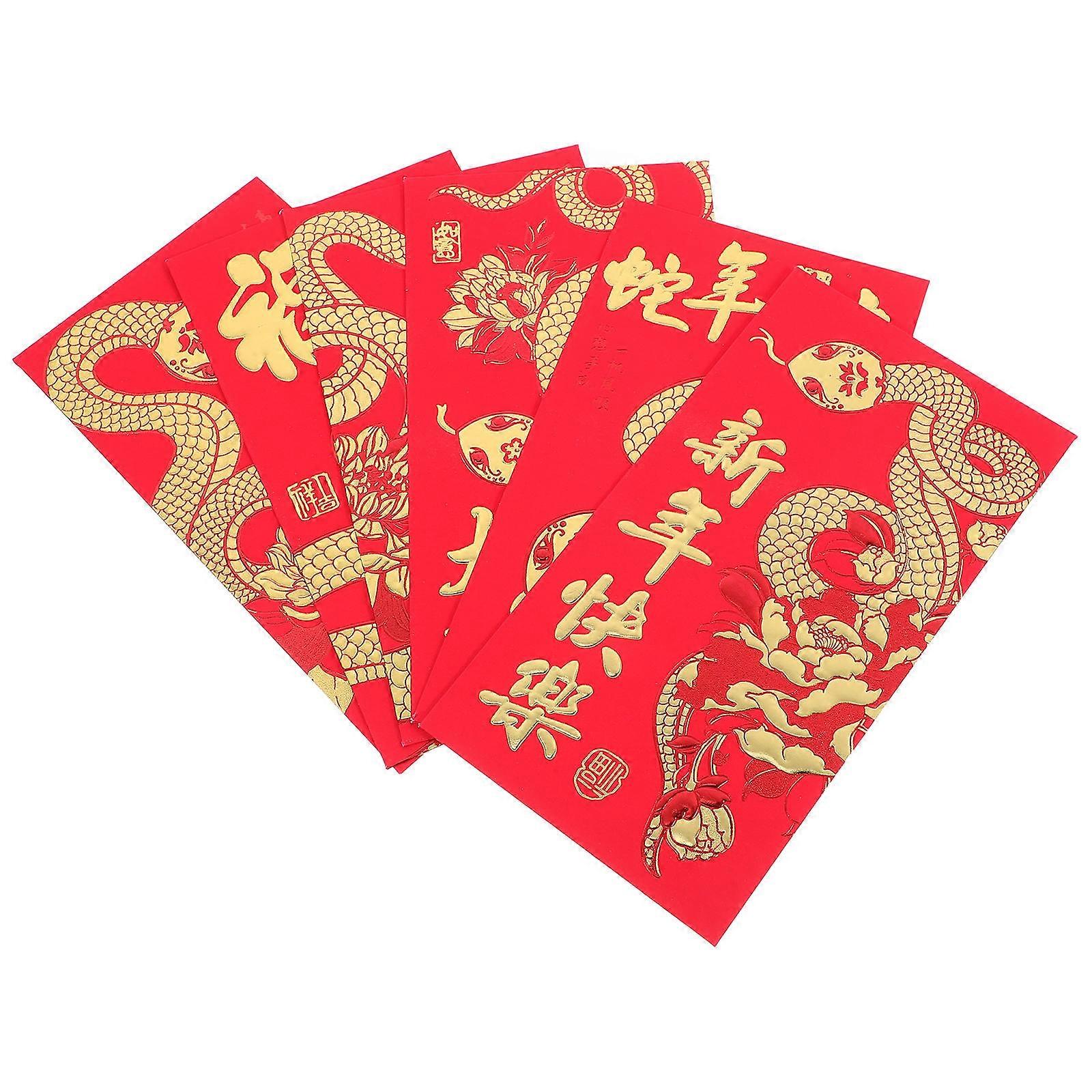 Lunar New Year Decorations Red Packets for Storage 36Pcs Paper Envelopes