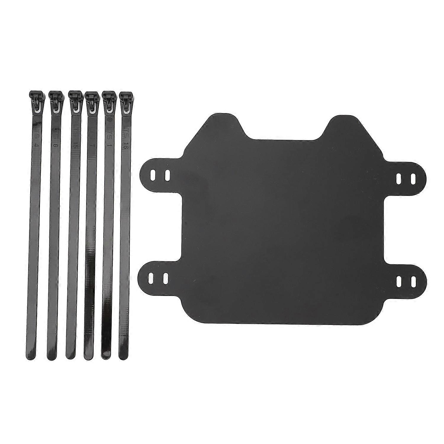 Motorcycle Front Number Plate Matte Black Easy to Install License Plate Replacement for SUR‑RON Ligh