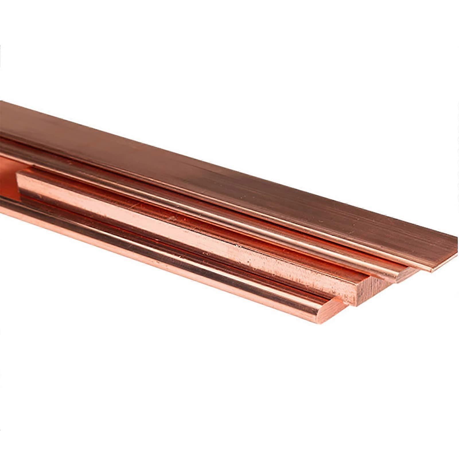 Pure Copper Flat Bar 4mm x 25mm x 950mm for Electrical Busbar, Grounding and DIY Projects