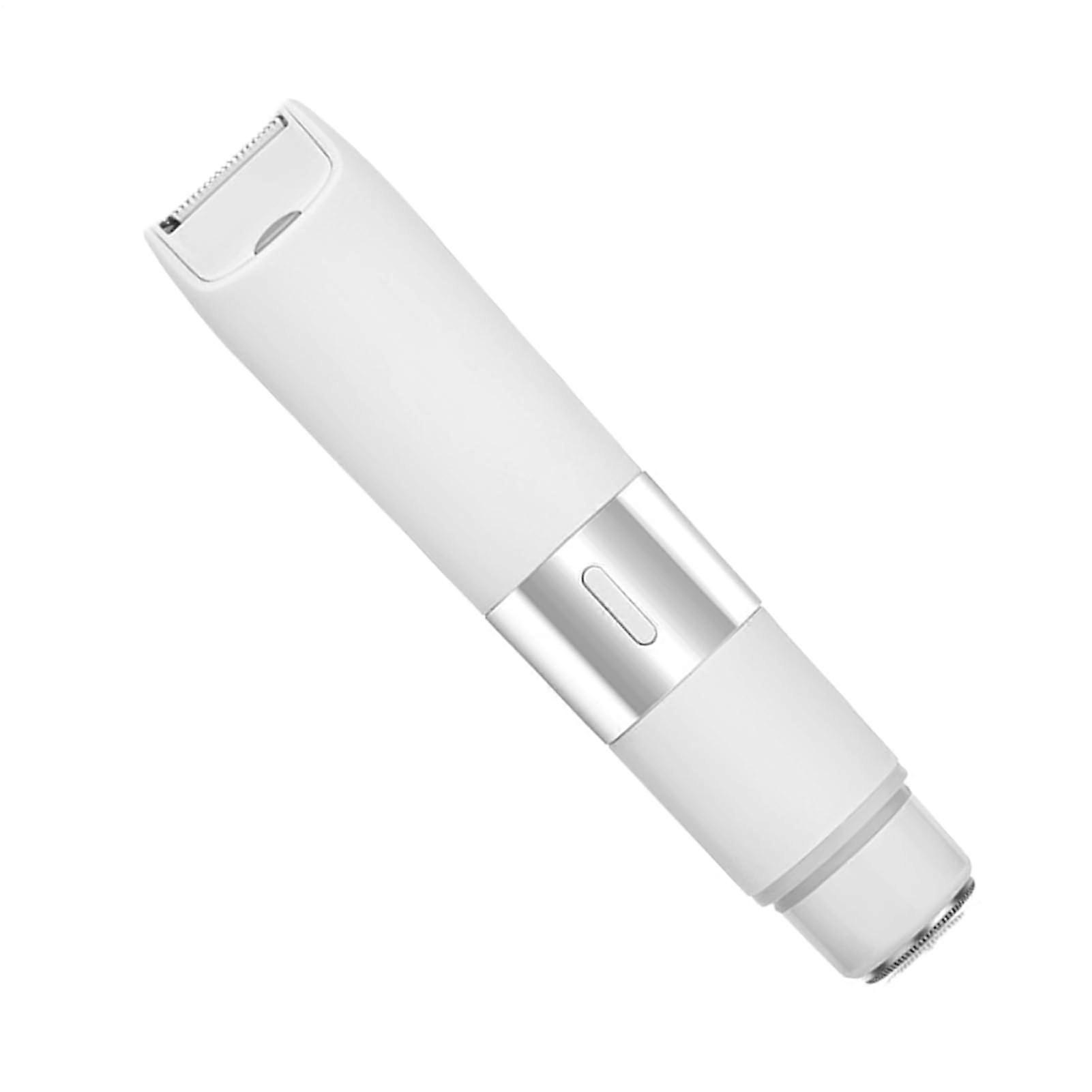 Electric Shaver Waterproof Double Head Razor for Bikini Line Face and Sensitive Areas White/Dark Grey