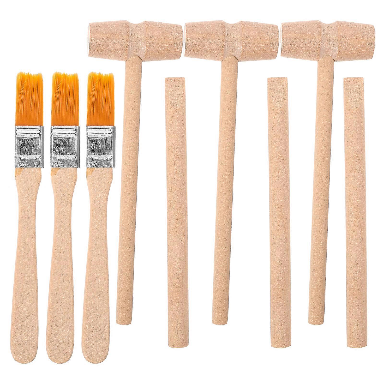 3 sets of Digging Tools Excavation Toy Small Digging Brush Chisel Hammer Learning Toy Tools