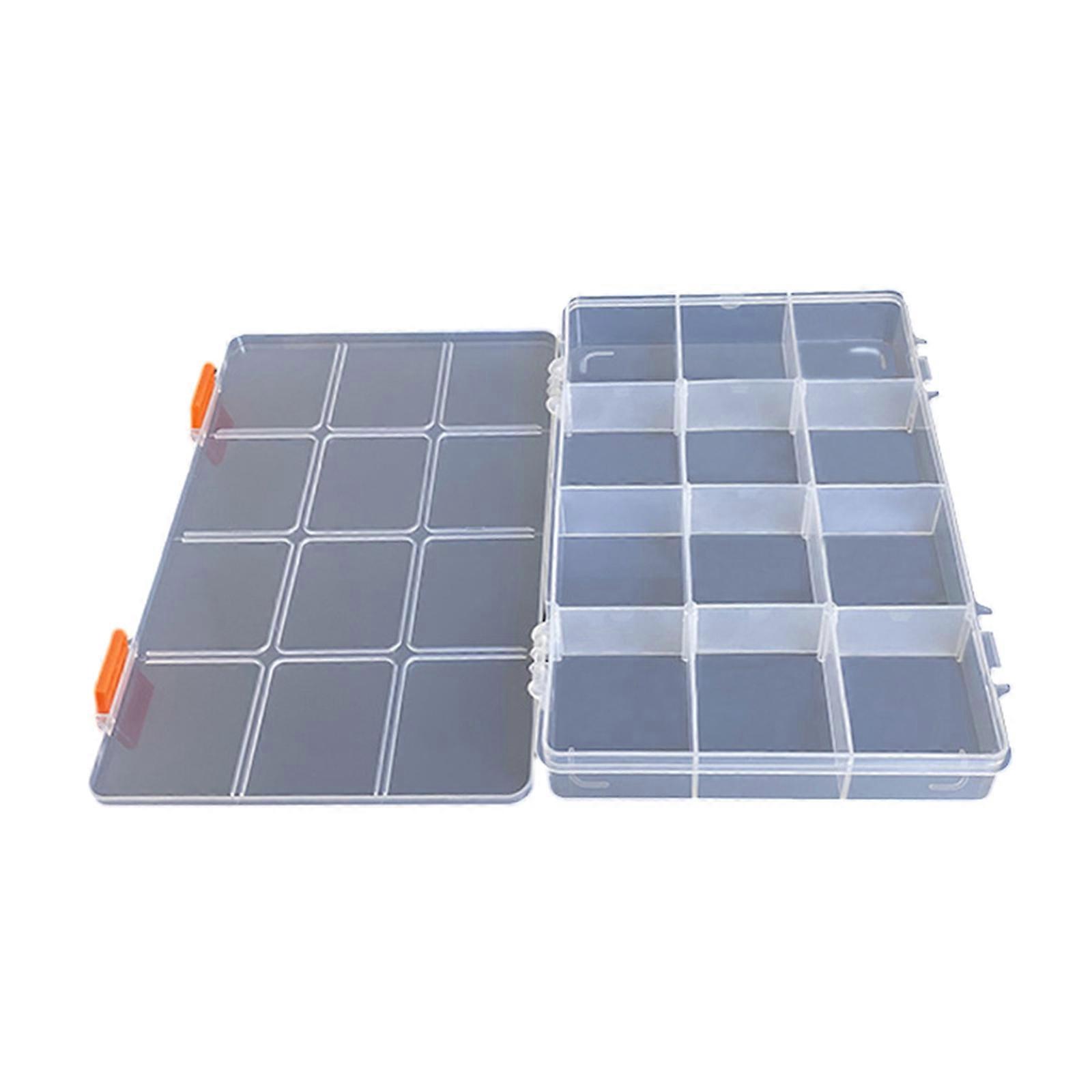 Plastics Fishing Tool Baits Lures Box Waterproof Fishing Tackle Box with Adjustable Divider Baits Separator Storage Box Multicolor