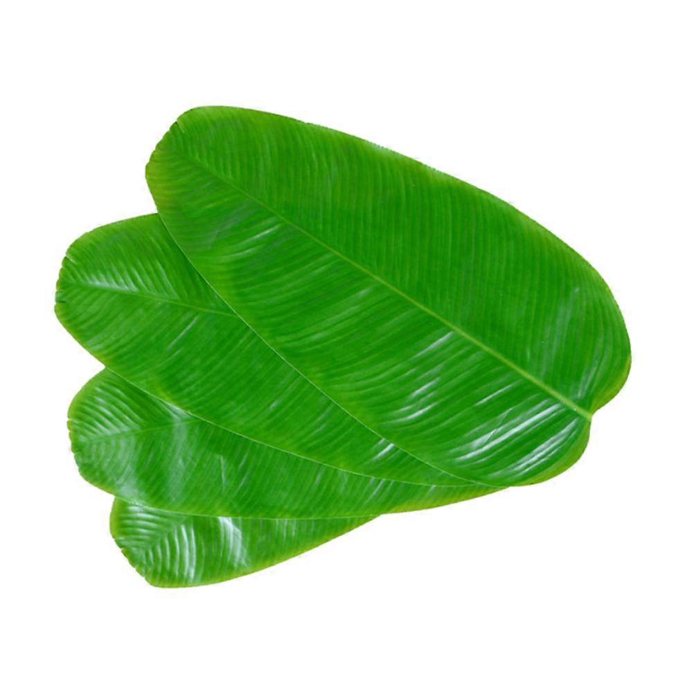 Leaves Table Mat Simulation Banana Leaf Placemat for Decoration 5Pcs