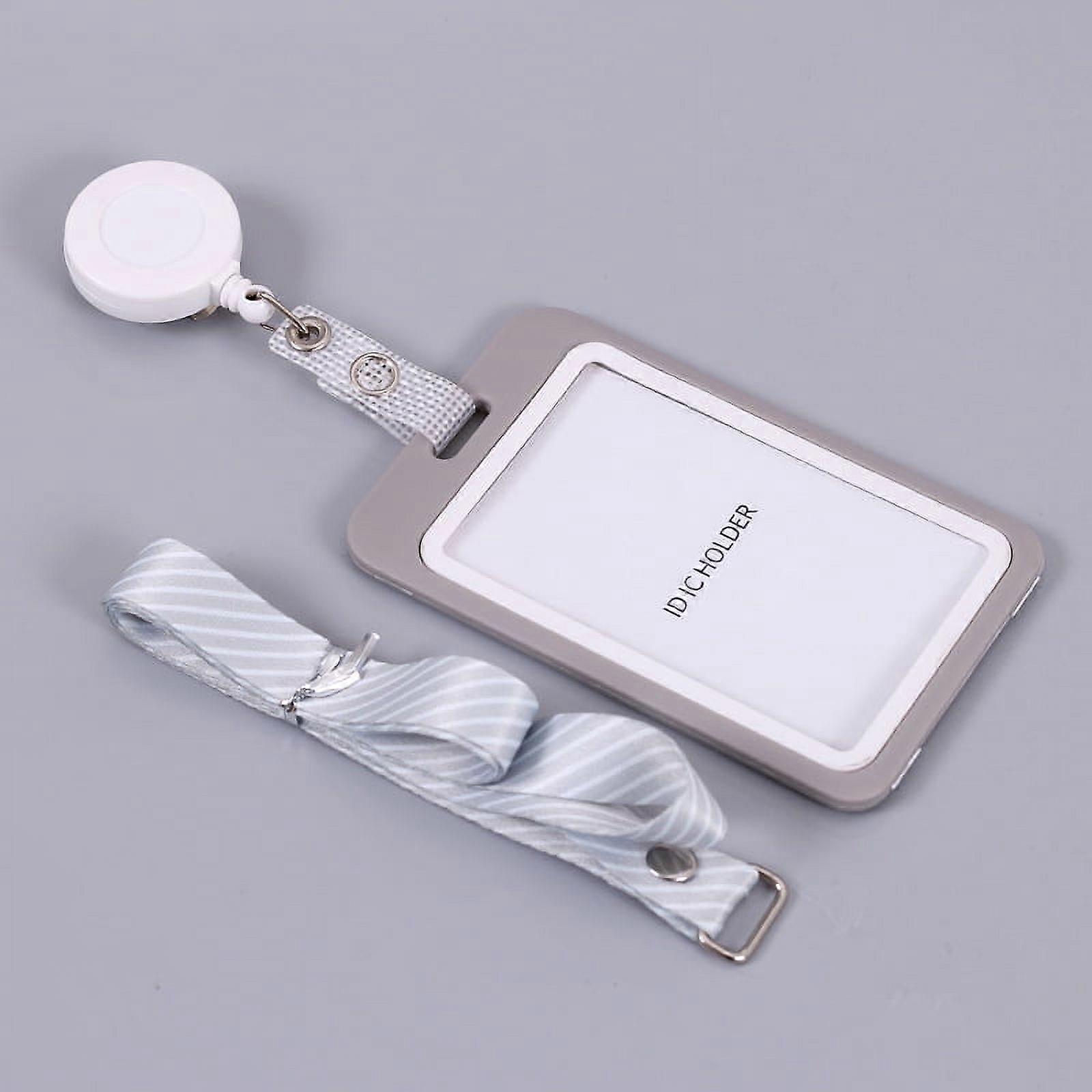 10 Sets of Badge Sleeve Clear Badge Holder Card Sleeve Name Badge Sleeve with Lanyard
