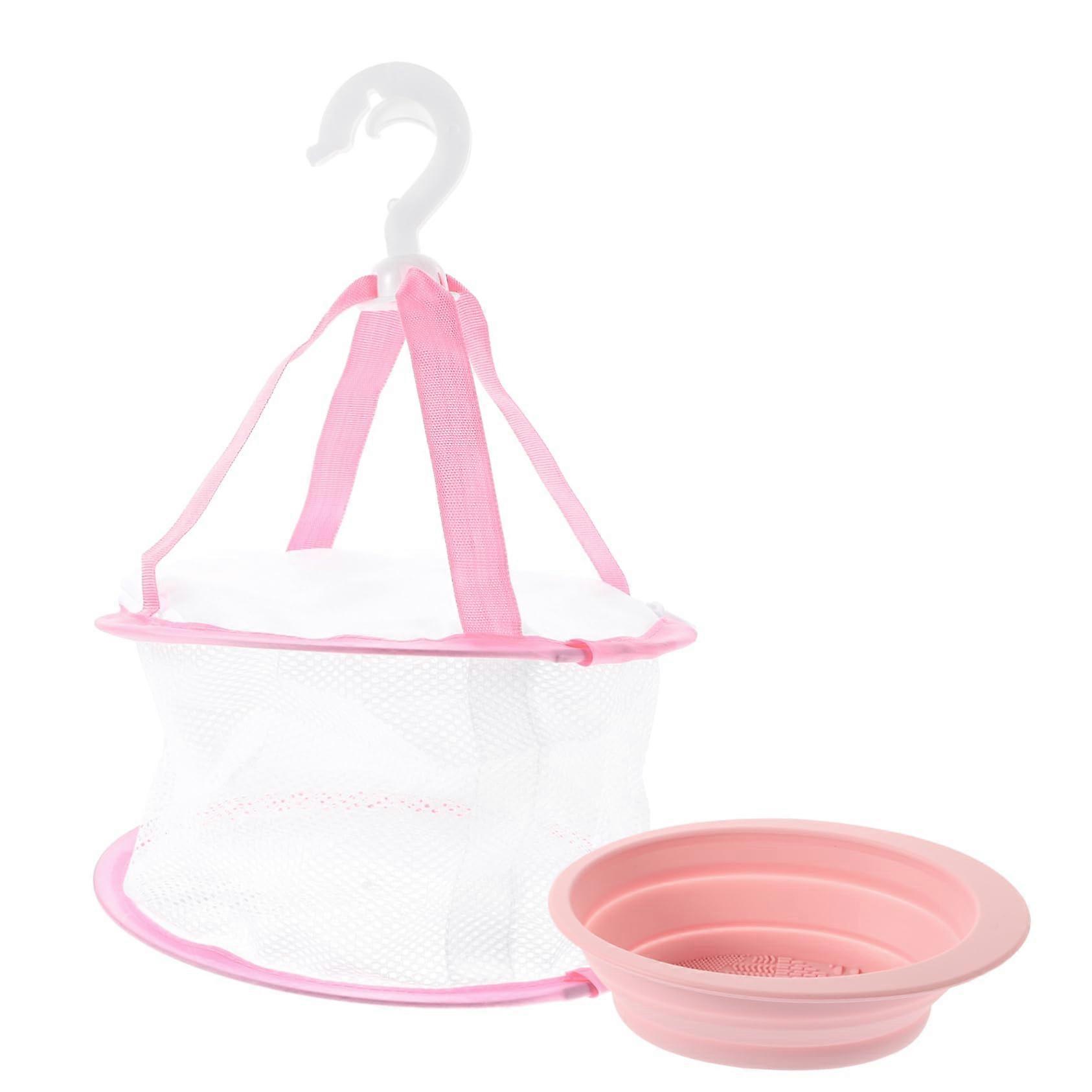 Makeup Brush Cleaning Mat and Drying Net Set Silicone Pad for Quick Drying Brushes and Sponges