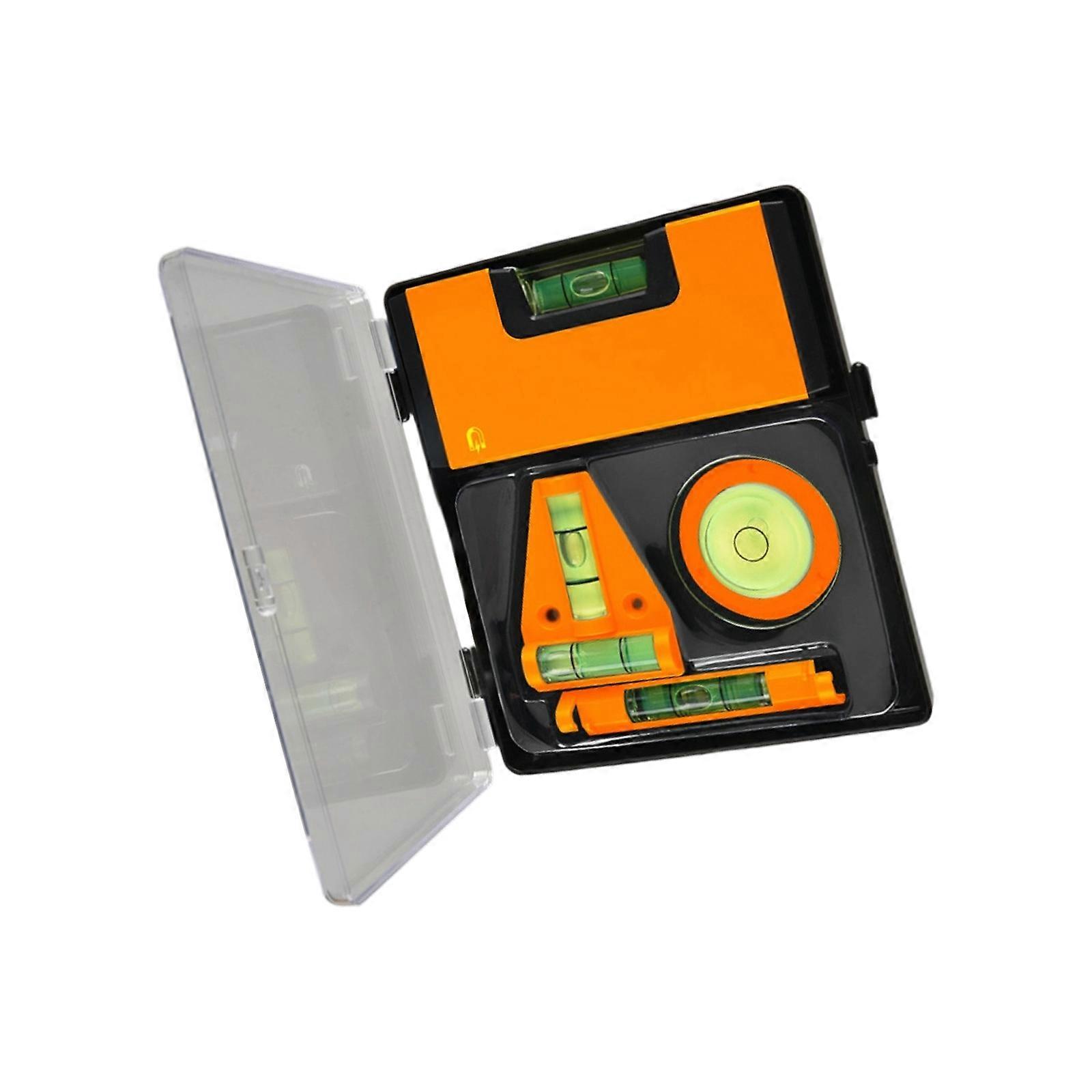 T-Shaped Level Tool 2 Bubble Vertical Horizontal Level Two Direction Magnetic Level Bubble Spirits Level  Orange