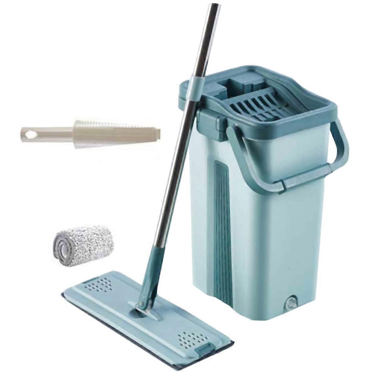 Microfiber Mop and Bucket Set for Hardwood and Tile with Efficient Dust Removal and Pet Hair Cleanup