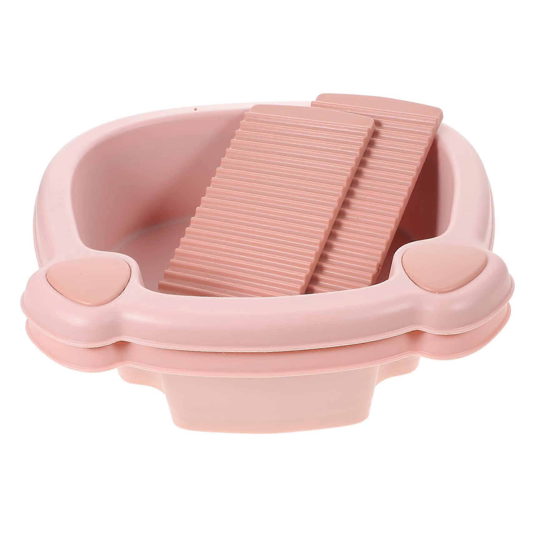 2pcs Washboard Basin Set for Efficient Hand Wash Laundry, Delicates, Camping and Home Use