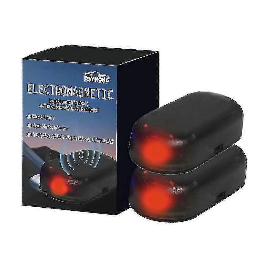 2X Ny Uppgraderad Elektromagnetisk Deicer Molekylär Interface Snöborttagare Luftfräschare Bil Frostskyddsmedel Elektromagnetisk Issmältning