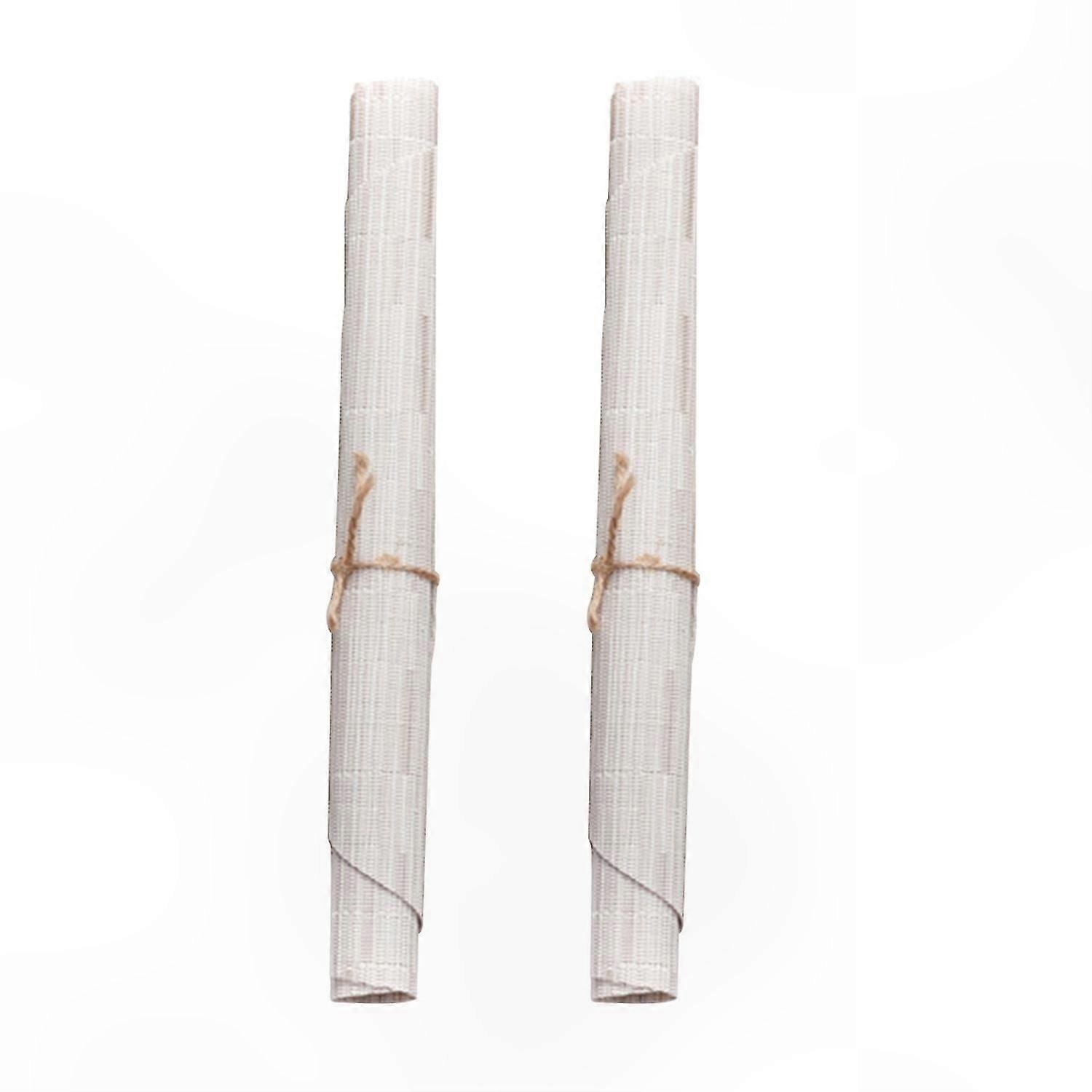 2 Pack Bamboo Oval Placemats Heat Resistant PVC