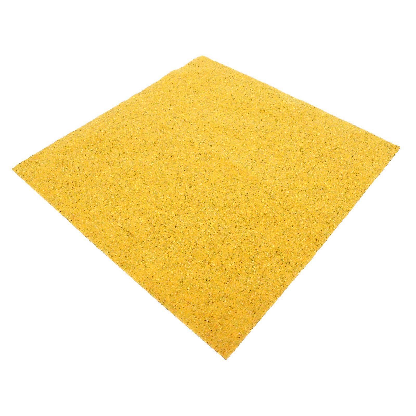 Artificial Grass Mat High Realism Versatile Use For Garden Landscapes Diy Projects Square Golden 25.00X25.00X0.20CM 1Pcs