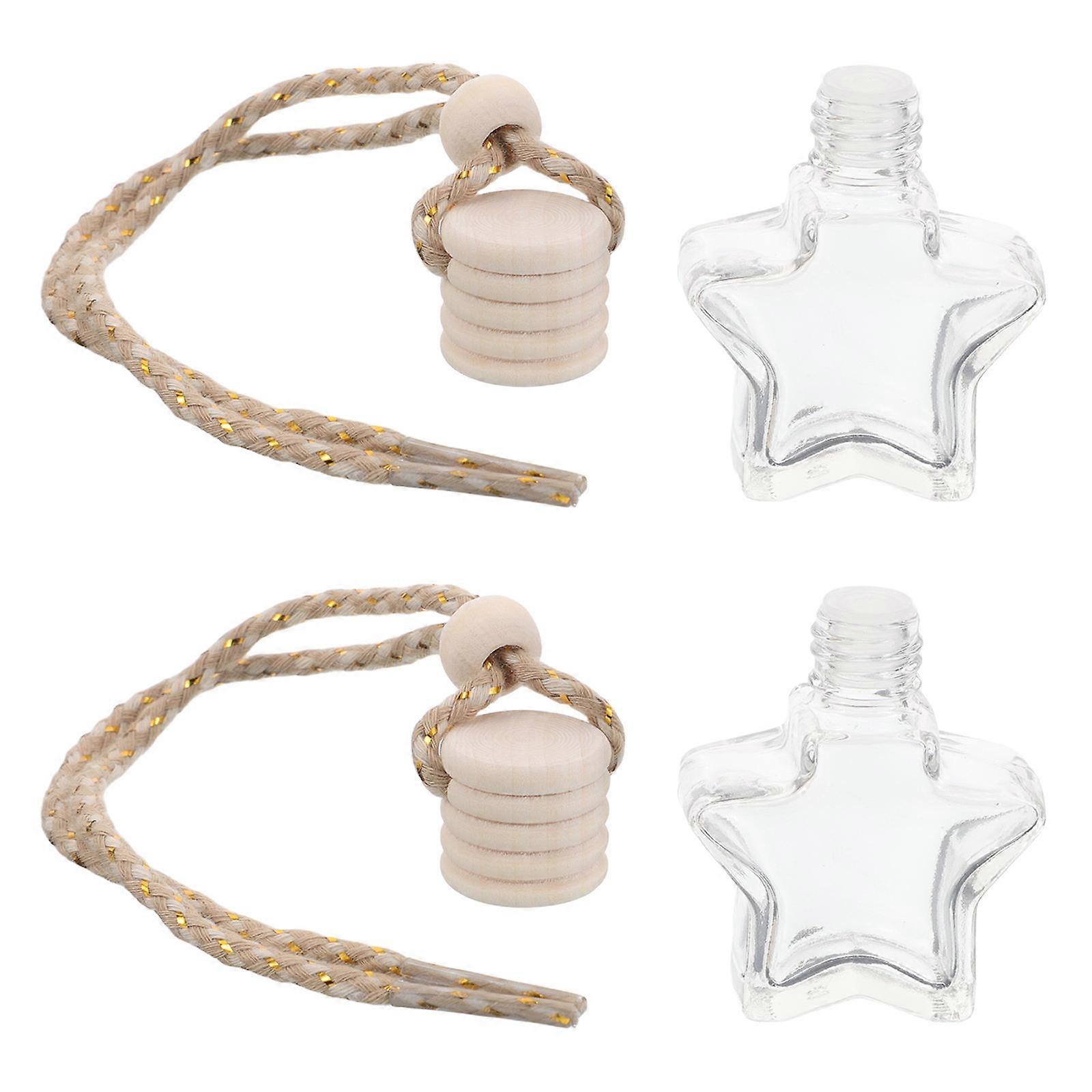 Five-Pointed Star Car Perfume Diffuser Bottle for Aromatherapy 2Pcs Set