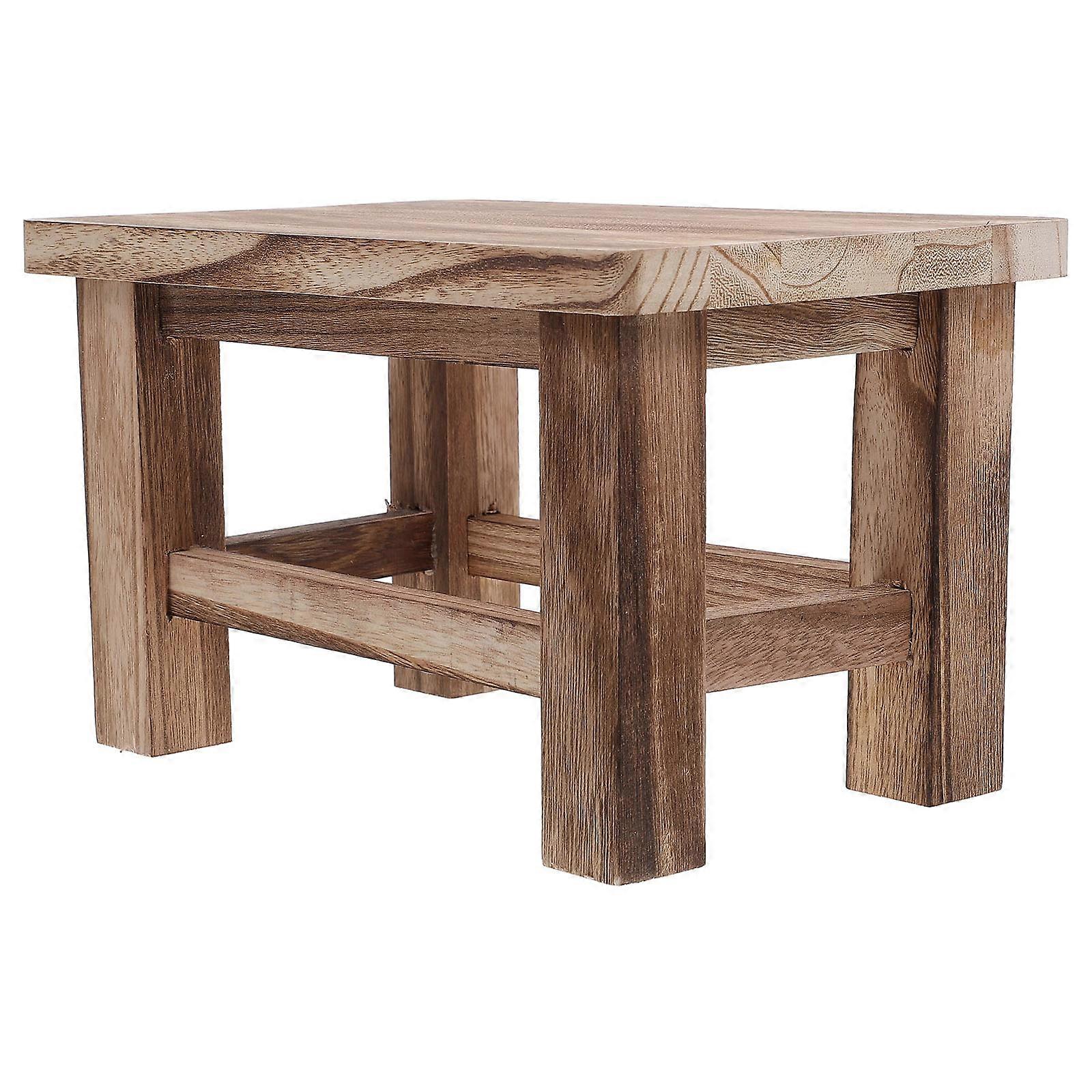 Solid Wood Foot Stool for Home Multi Color Small Size Perfect for Shoe Changing or Children's Bench