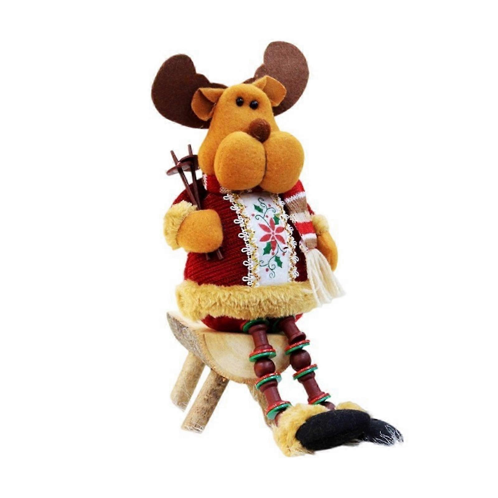 Christmas Doll Ornament, 1 Piece with 3 Colors Available, Stable Base to Prevent Tipping