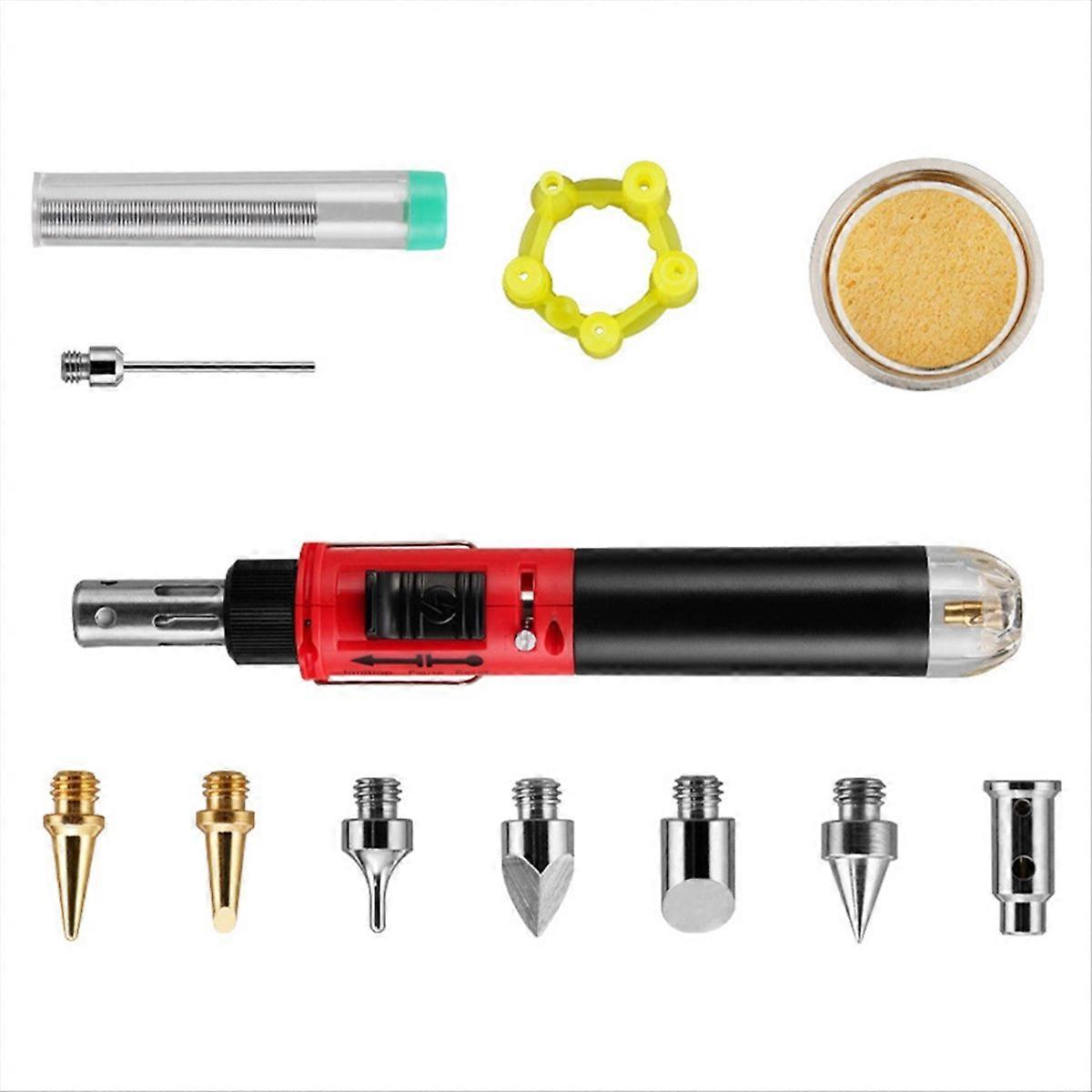 Cordless Gas Soldering Iron Heat Flame Control Welding Tool,C