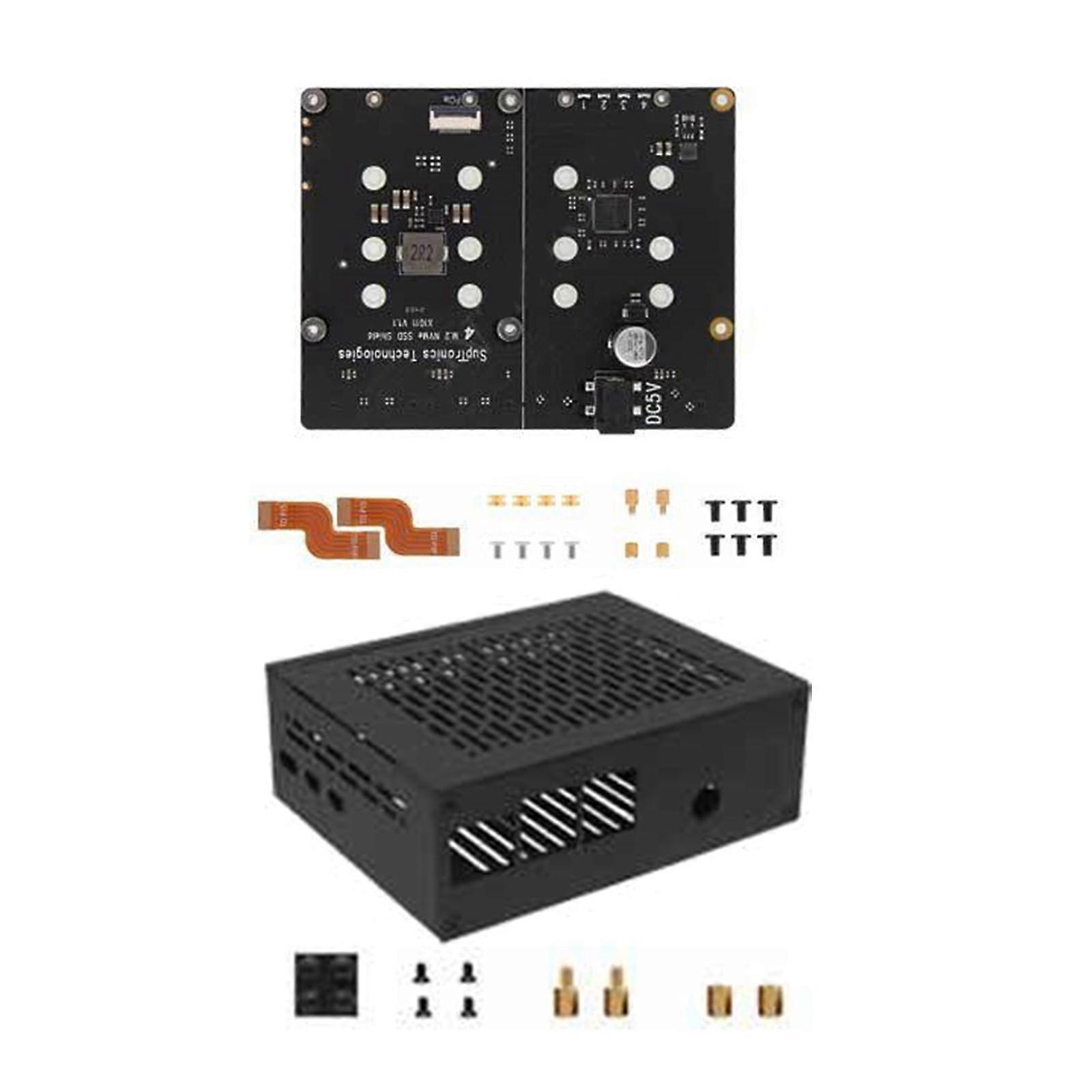 X1011 PCIe to M.2 NVMe SSD Extension Board For RPi 5, Easy Installation And Heat Dissipation Multicolor