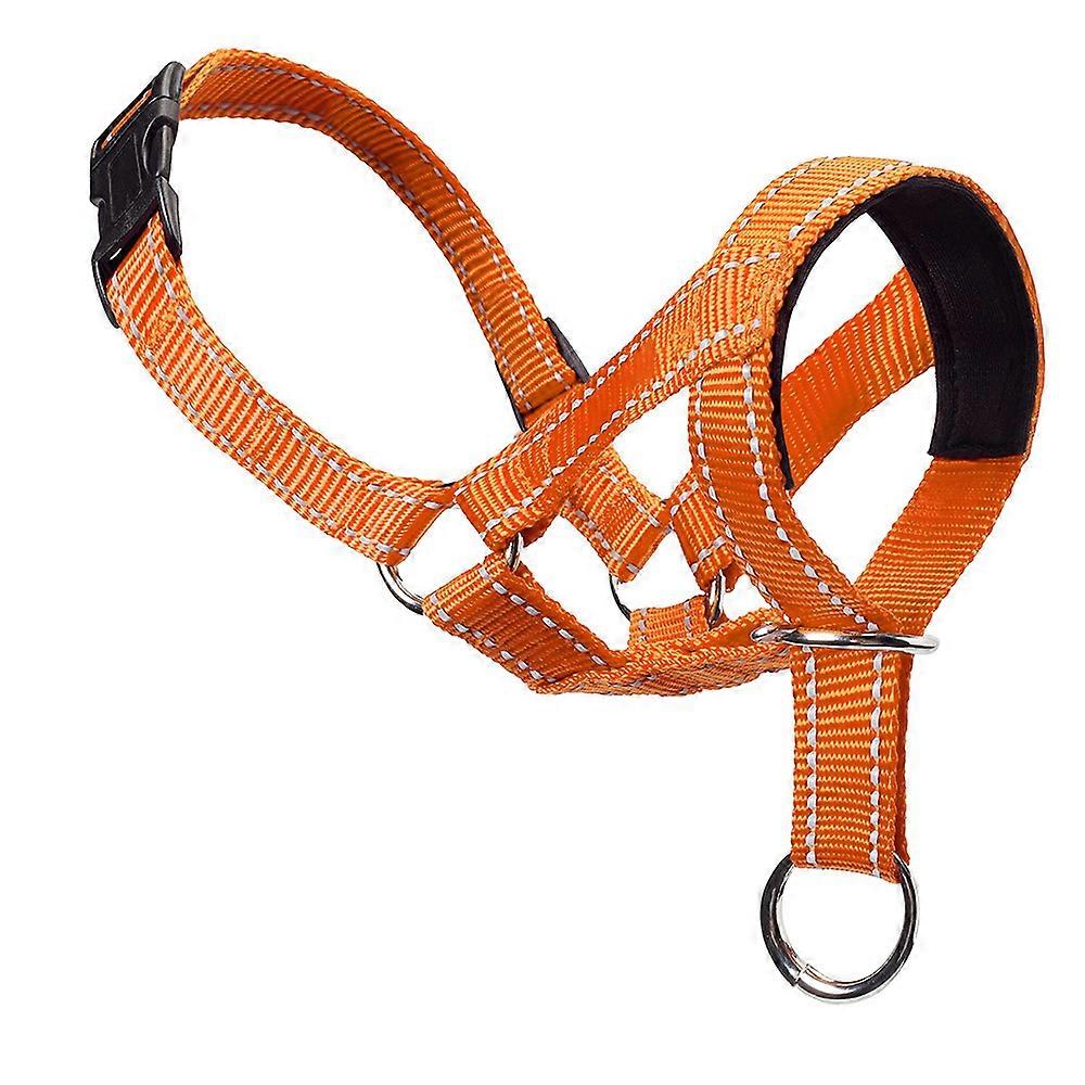 Dog Head Halter Collar with Safety Link Adjustable Collar Anti Pulling