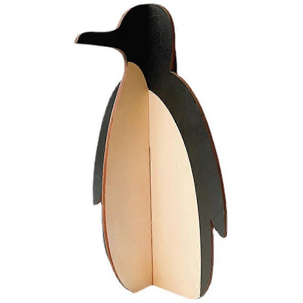 Wooden Glasses Stand Penguin Shape for Display with 3Pcs Racks