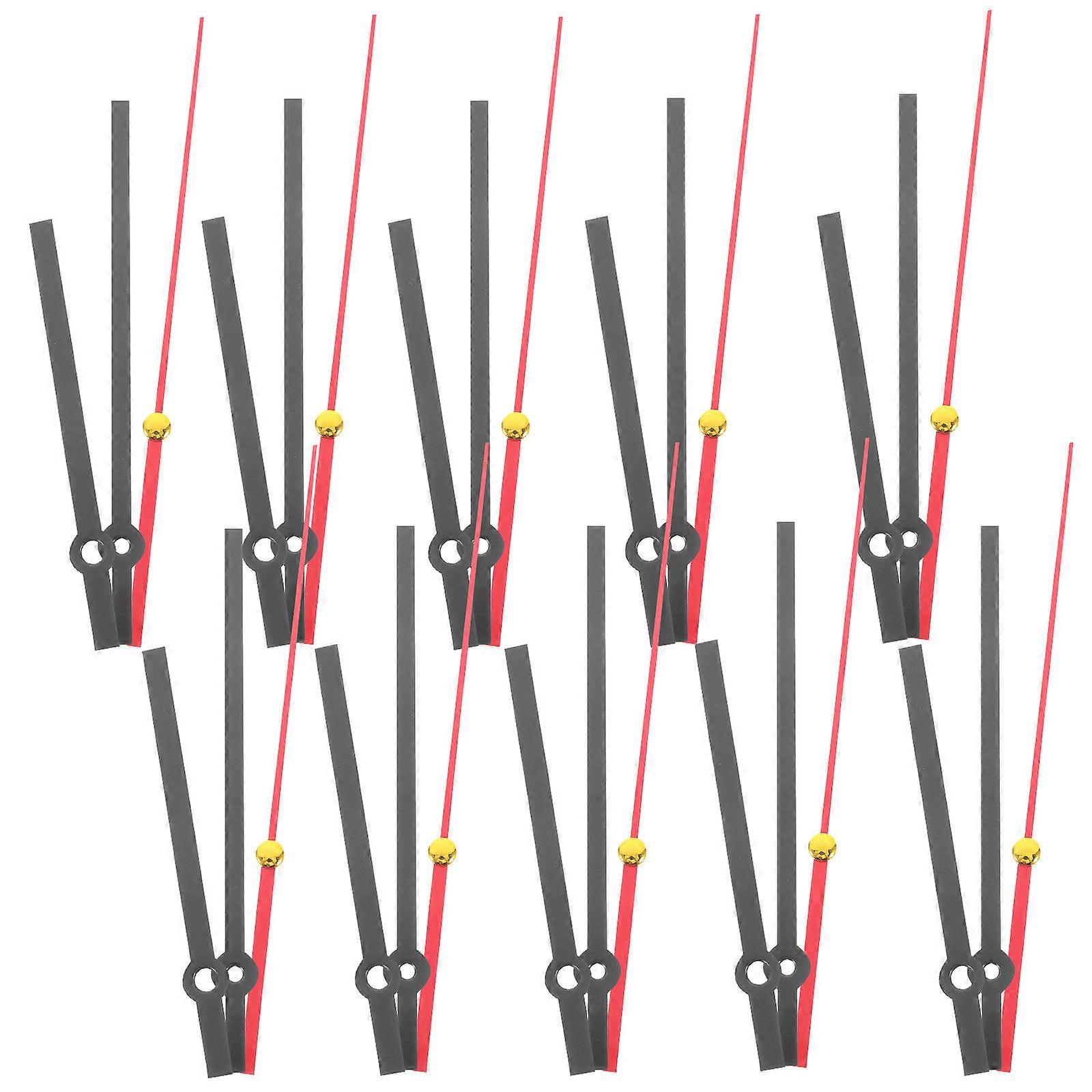 Metal Clock Hands Plastic Clock Parts for Maintenance 10Sets Assorted Color