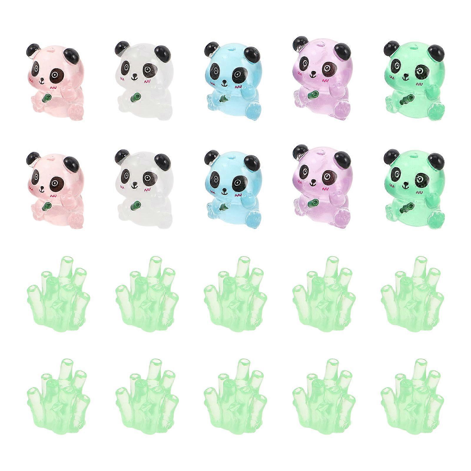 Cute Tiny Figurines for Decoration 1Set Glow in The Dark