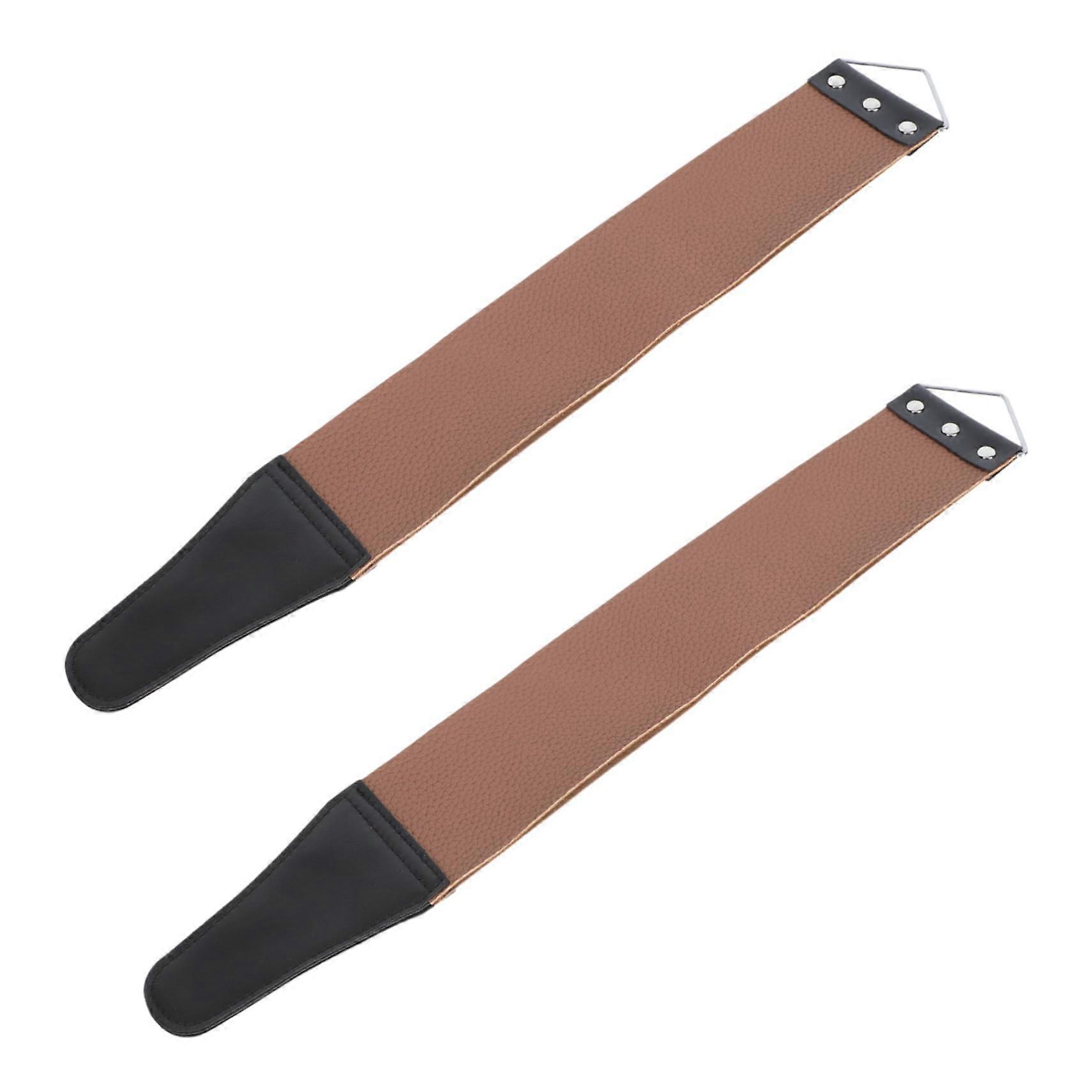 2pcs Double Sided Leather Razor Strop for Efficient Straight Razor Sharpening and Easy Manual Use