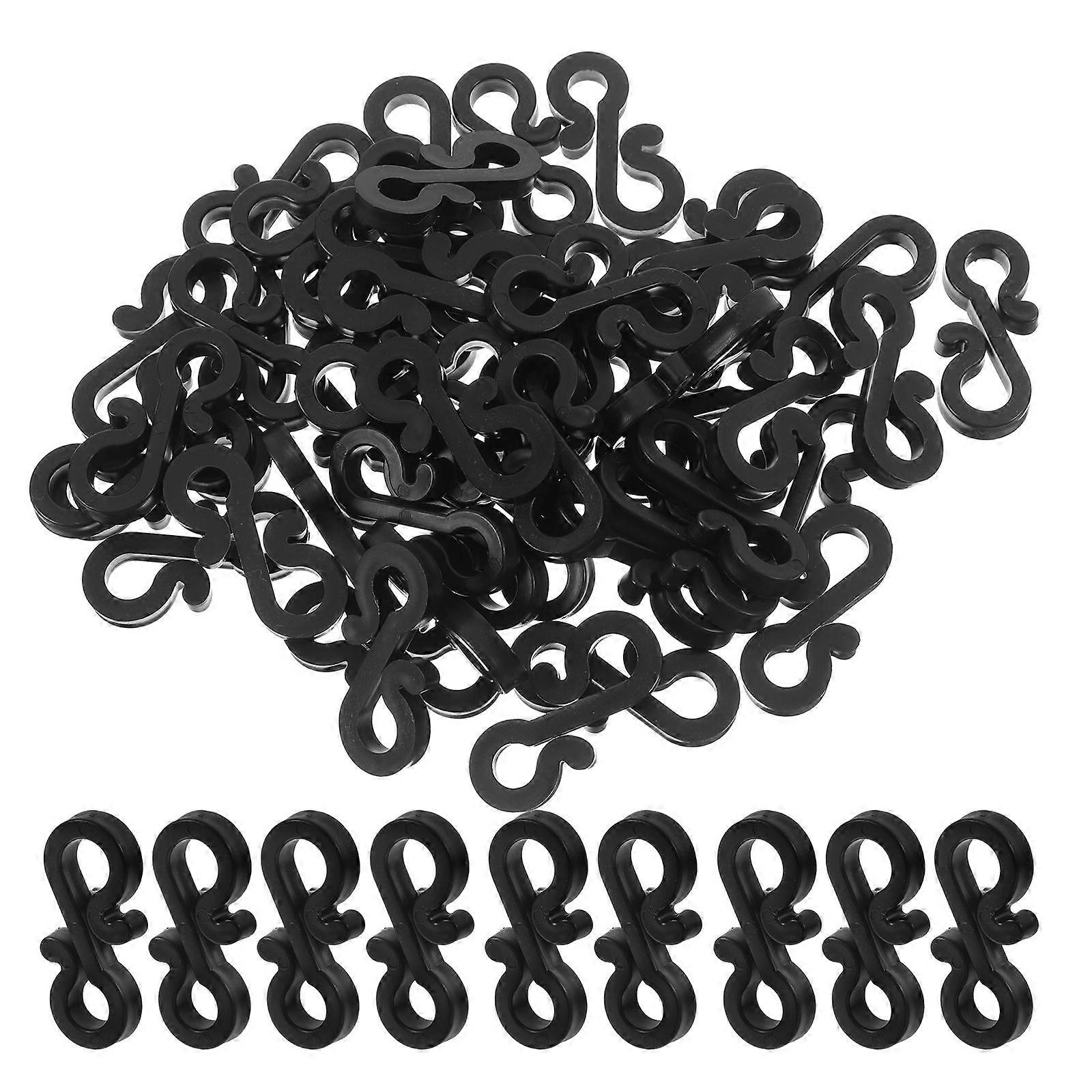 Plastic Hooks for Hanging Christmas Tree Lights Outdoor 50Pcs S-Shaped