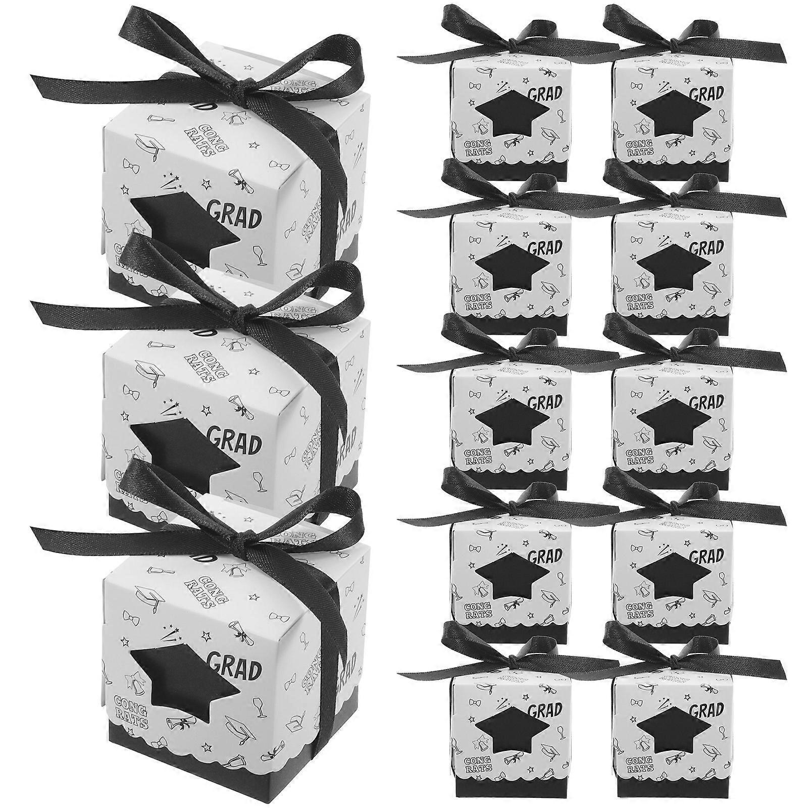 Graduation Candy Boxes Paper Favor Boxes for Storage 50Pcs Assorted Color
