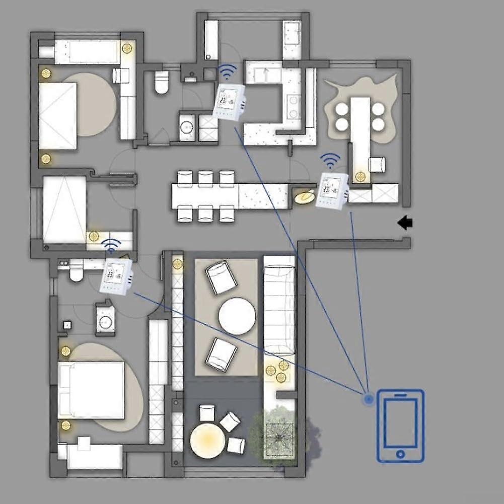 WiFi Thermostat with Smart App and Voice Control for Water and Underfloor Heating