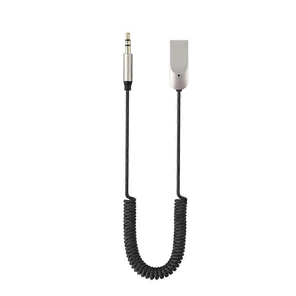 Car Bluetooth 6.0 Audio Receiver 3.5mm Wireless Audio Adapter Isolation Chip Built-in Mic Supports BT Hands-Free Calling