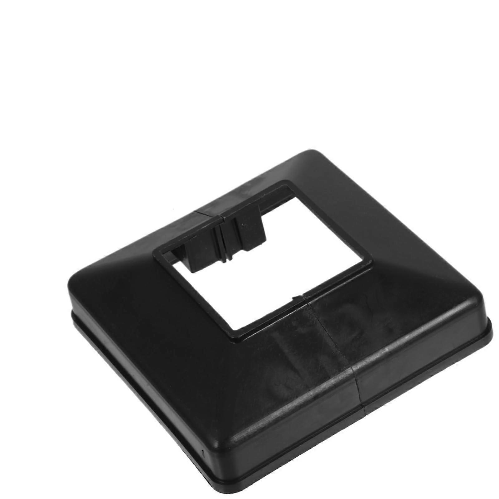 12PCS Black Plastic Fence Post Base Cover with Split Design Decorative Square Deck Post Skirt