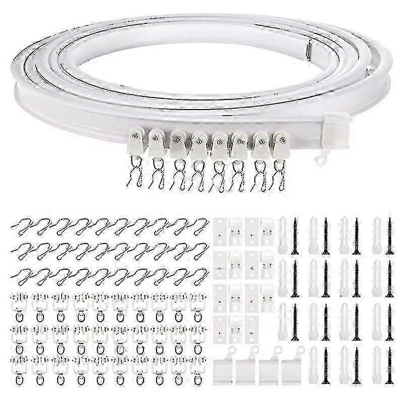 Flexible Curved Ceiling Track Adjustable 1-5M Bendable Room Decor Curtain Rail