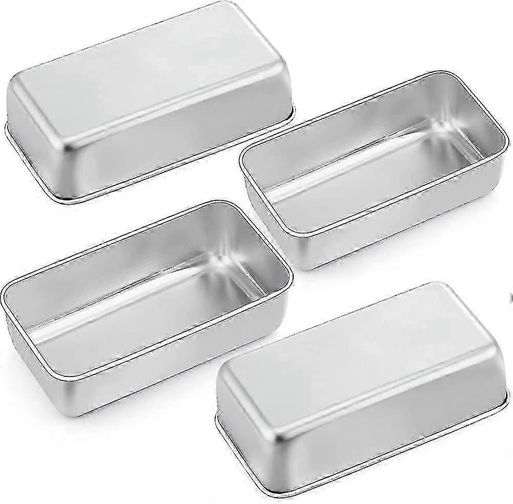 Brødpanne sett med 3. Brødform i rustfritt stål, brødbakepanne.