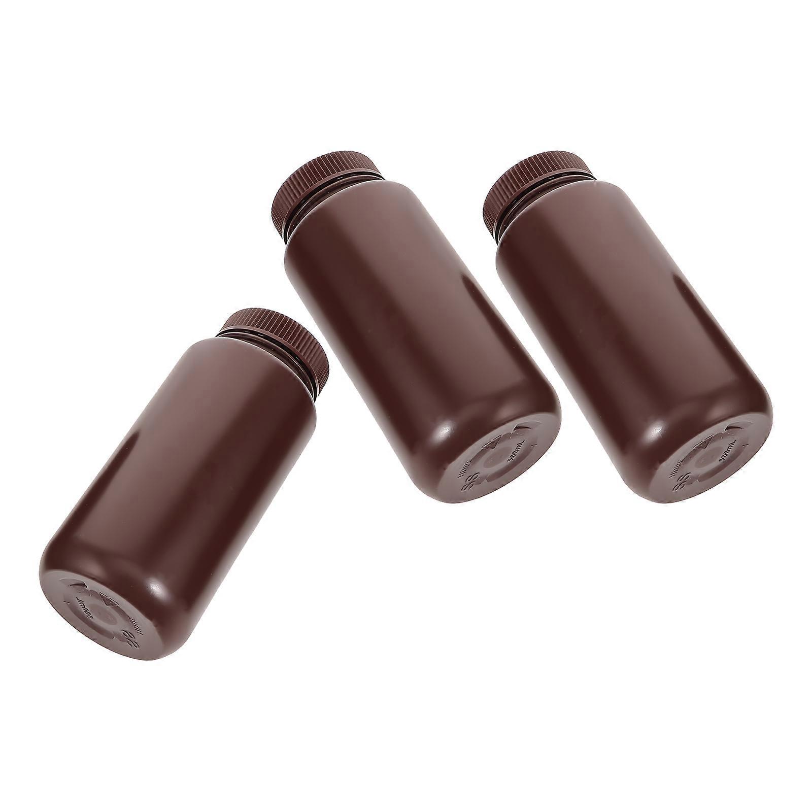 Brown PP Material Empty Medicine Bottle Lid for Storage Use 500ml