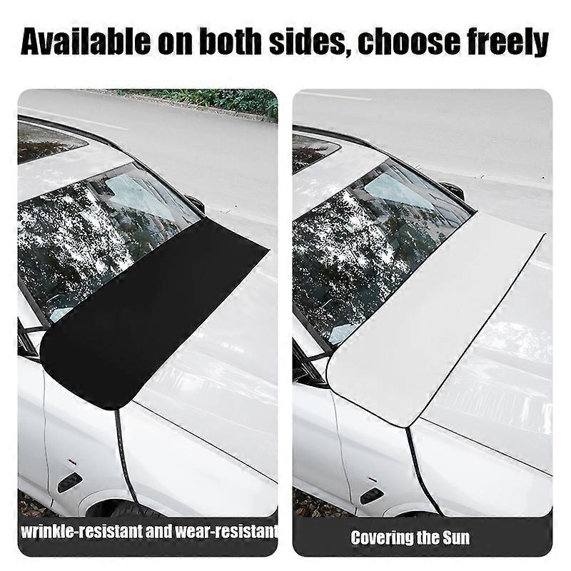 Car Windshield Leaf Guard, Rain Gutter Bird Dropping and Tree Foliage Net Tool with Wiper Cover,Leaf Deflector,Easy Installation