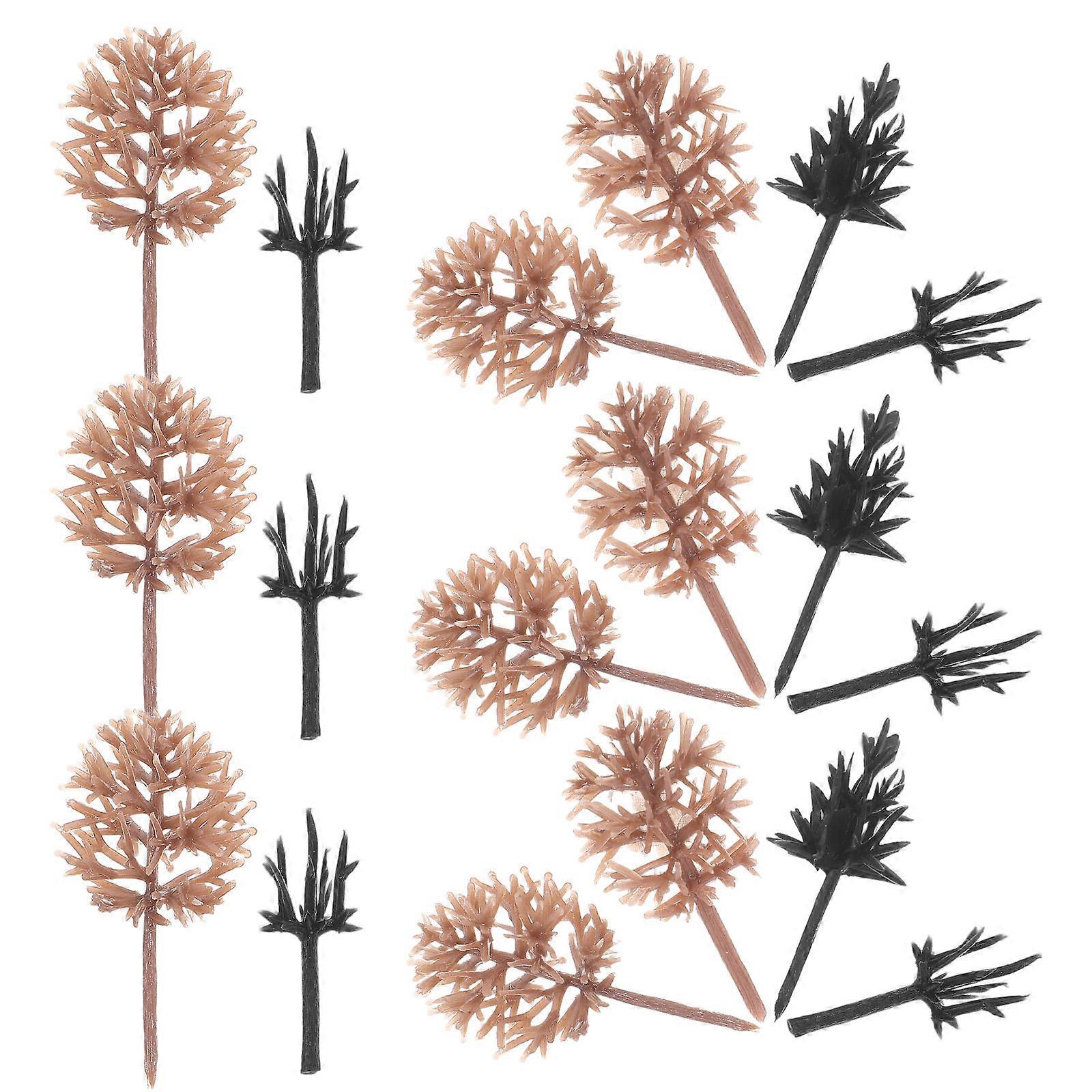 Mini Trees for Crafts 116Pcs Mixed Model Trees Plastic for DIY Building