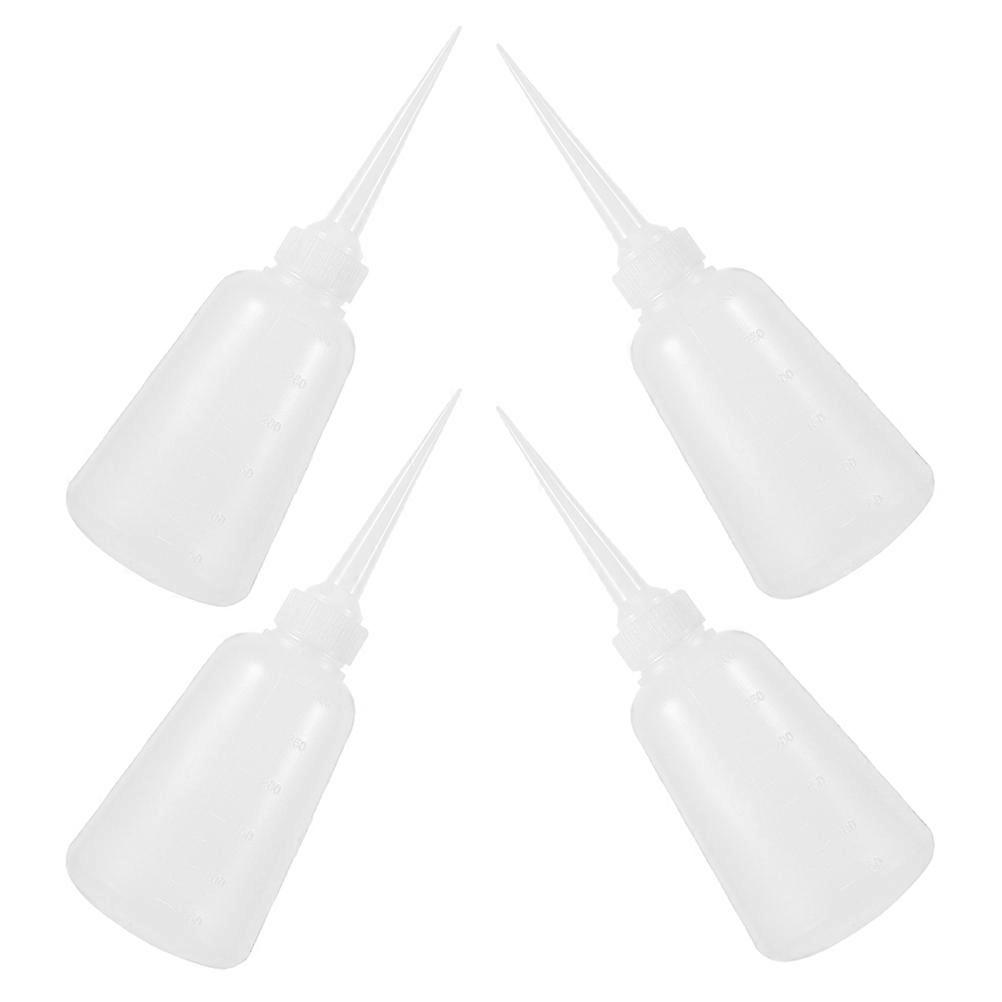 Oil Squeeze Bottle Pet Pointed Tip Bottle for Glue Application 4Pcs