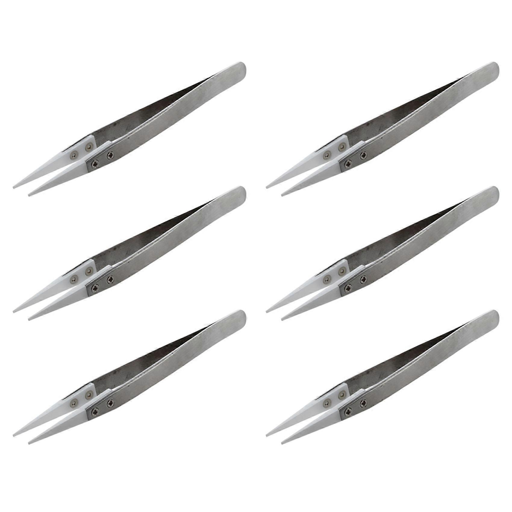 6X Ceramic Tweezers - Heat Resistant - Pointed Tip
