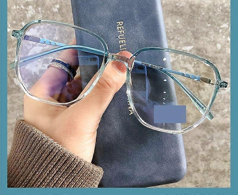 Blue Light Blocking Computer Reading Glasses +1.50 AntiGlare UV400 Oversized Frame with Case