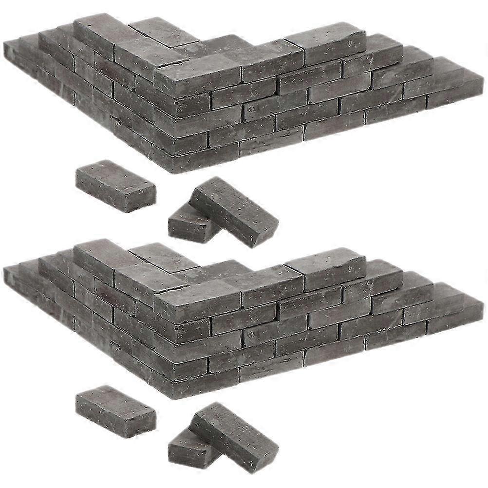 100pcs Mini Bricks Landscaping Miniature Bricks Models Small Bricks for Crafts Bricks Ornament 25-26