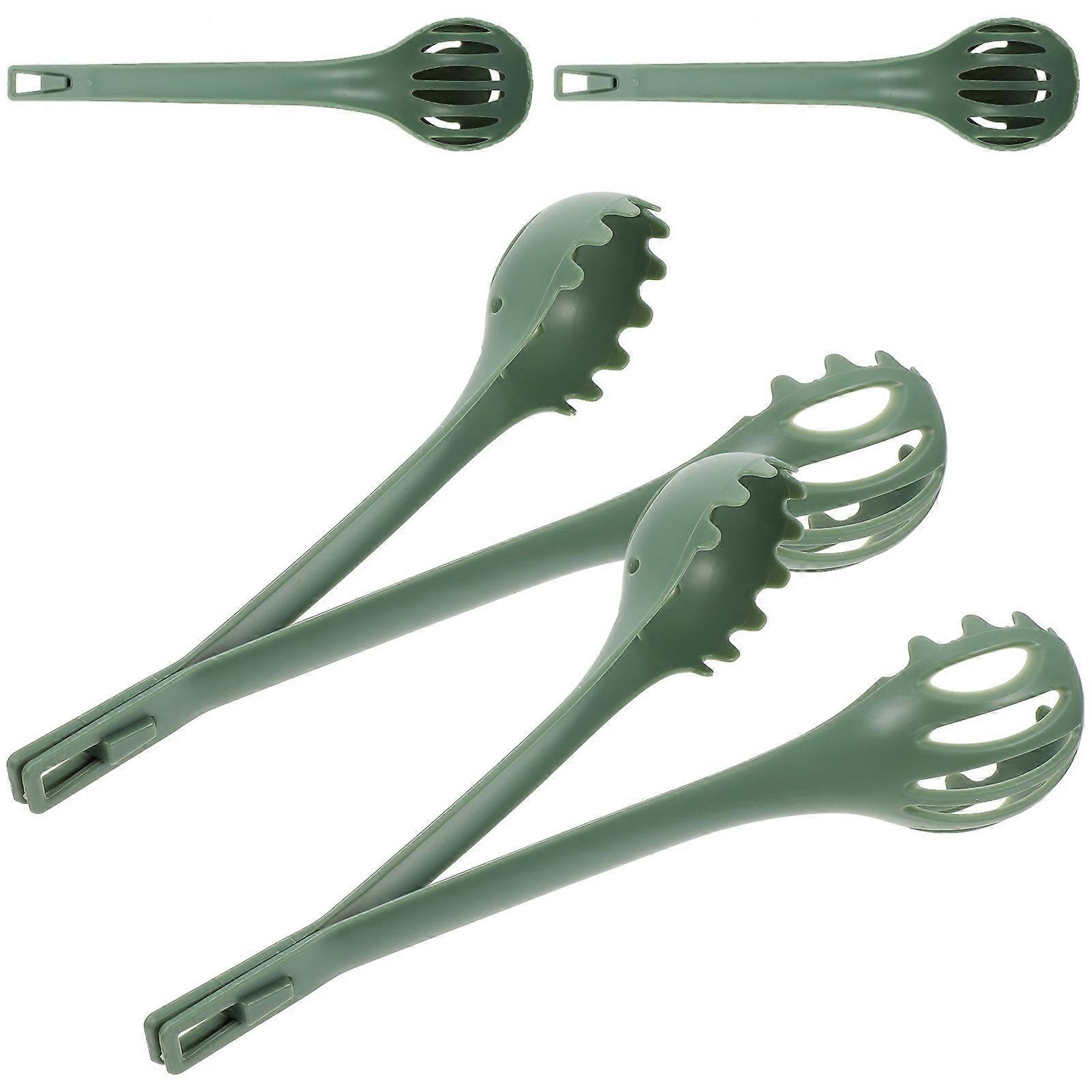 Multifunctional Egg Beater Manual Stirrer for Kitchen 4Pcs Set in Olive Green