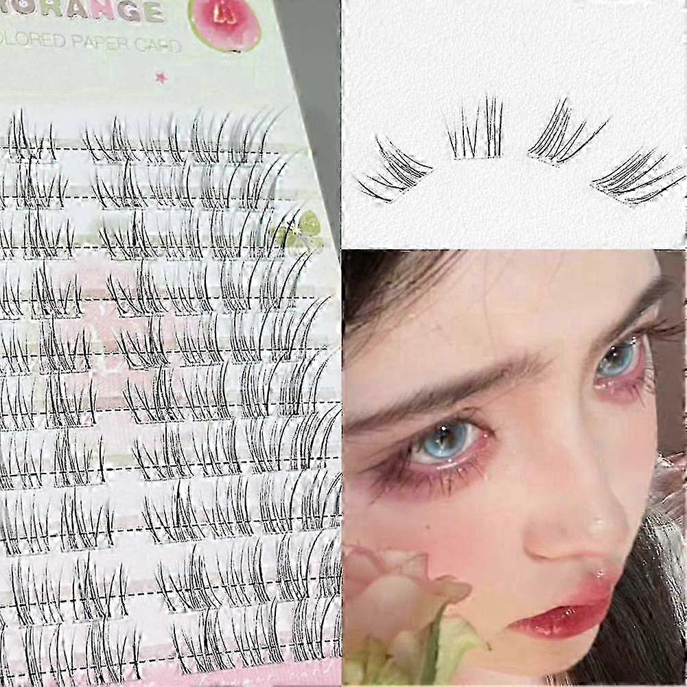 No Need Glue Self-adhesive Single Cluster Segmented Simulation Upper Eyelashes 2025