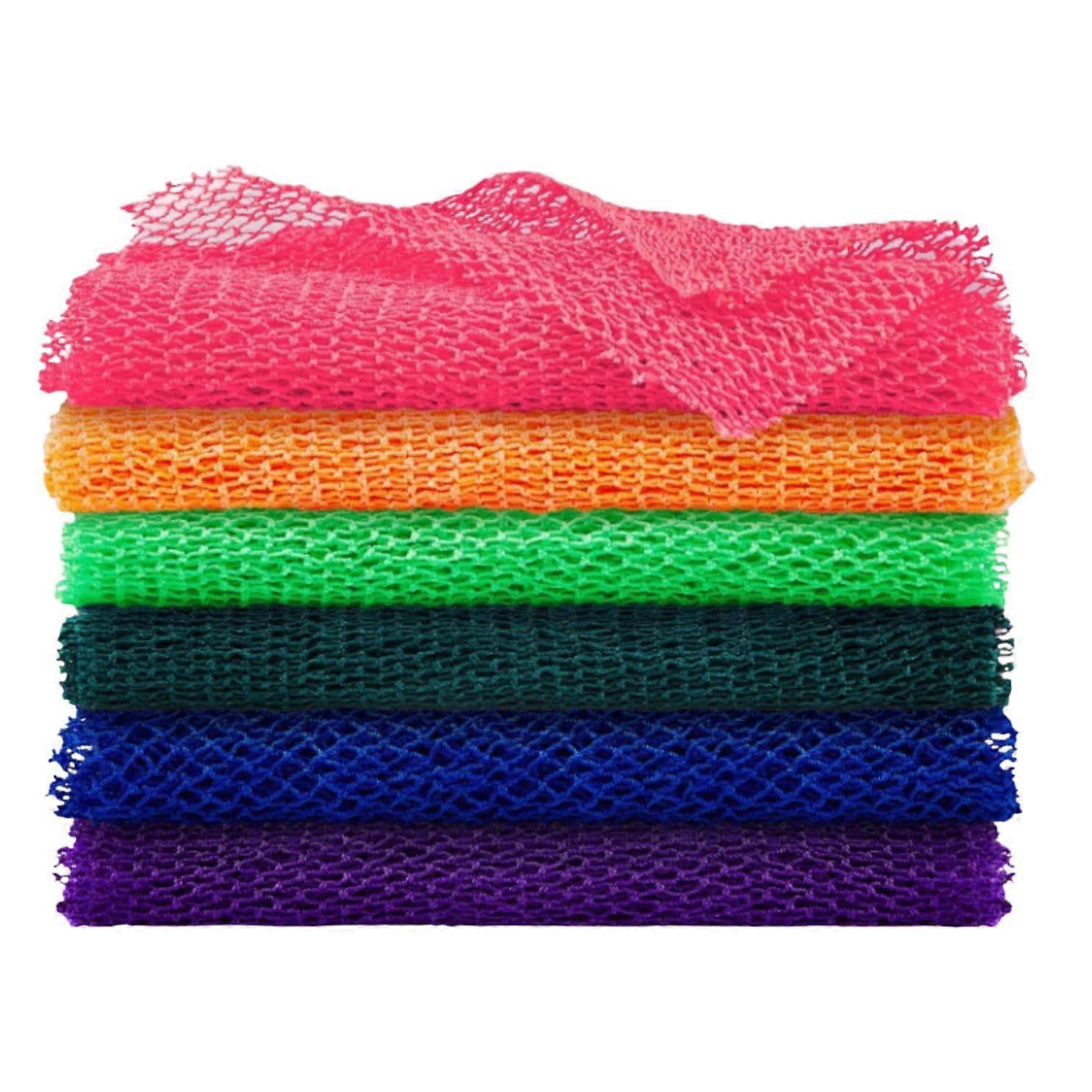 African Exfoliating Net Sponge with Extended Reach for Deep Cleansing and QuickDrying Bath Use