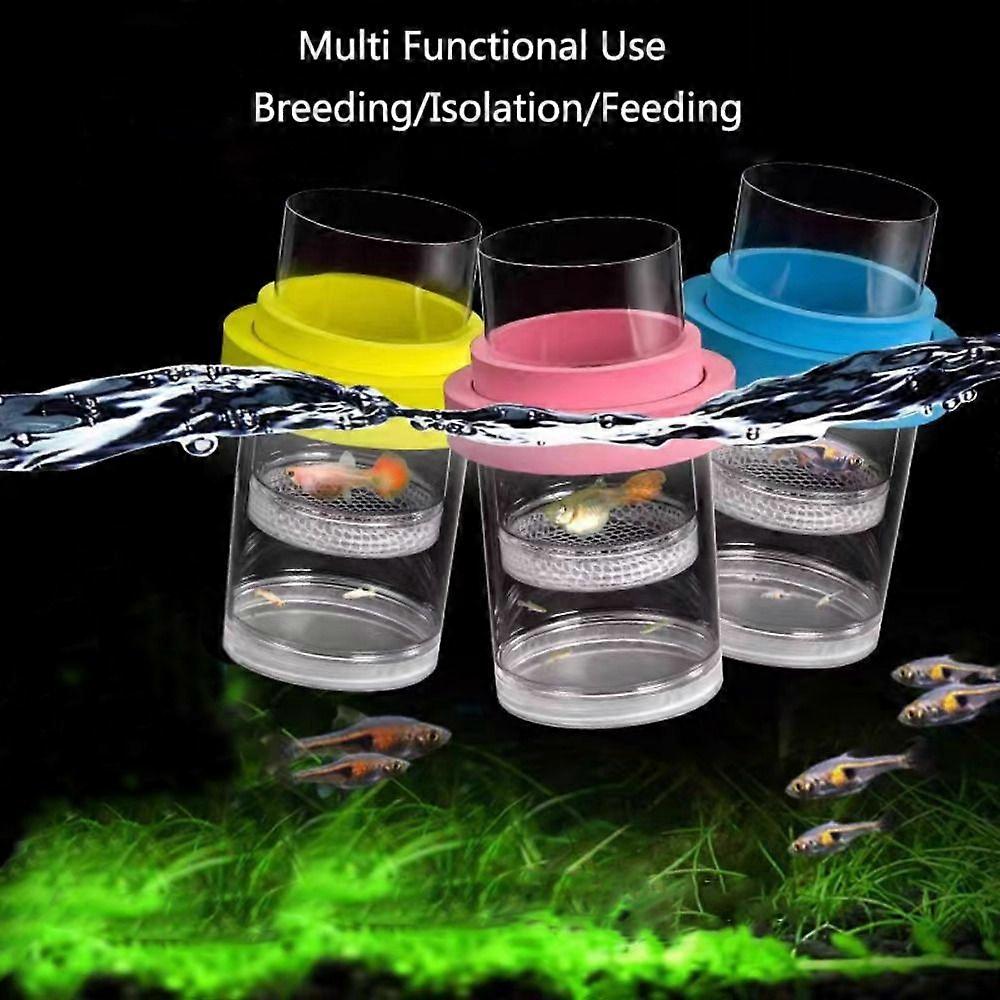 Plastic Mesh Floating Hatching Box Shrimp Guppy Transparent Aquarium Breeder Box Isolation Function Detachable